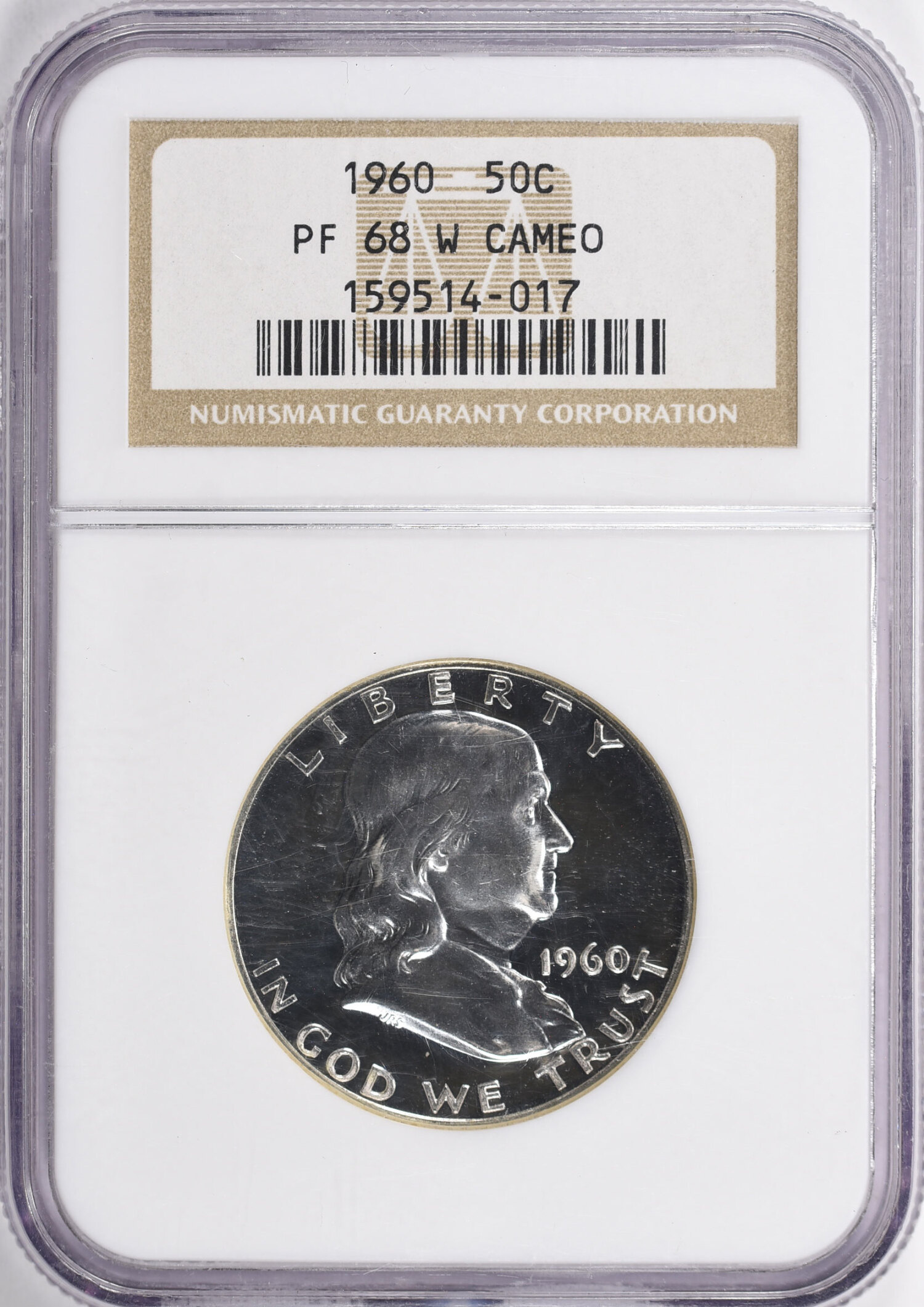 1960 Franklin Half Dollar NGC Proof-68 CAMEO (Item 1327946 ...