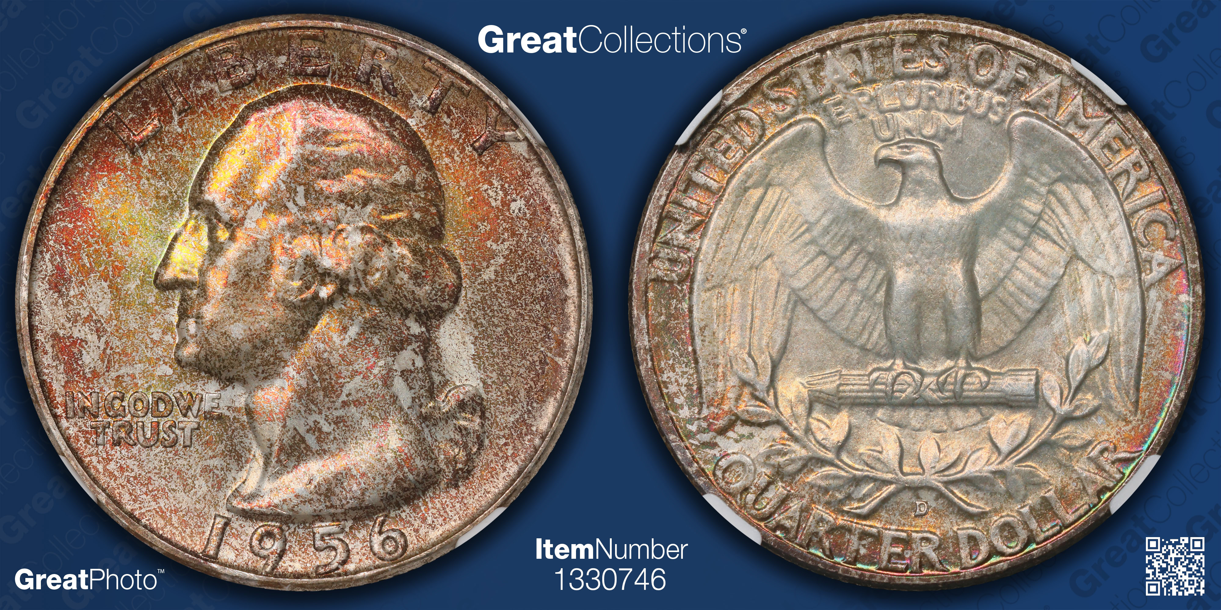 1956-D Washington Quarter NGC MS-67+ (Toned) (Item 1330746