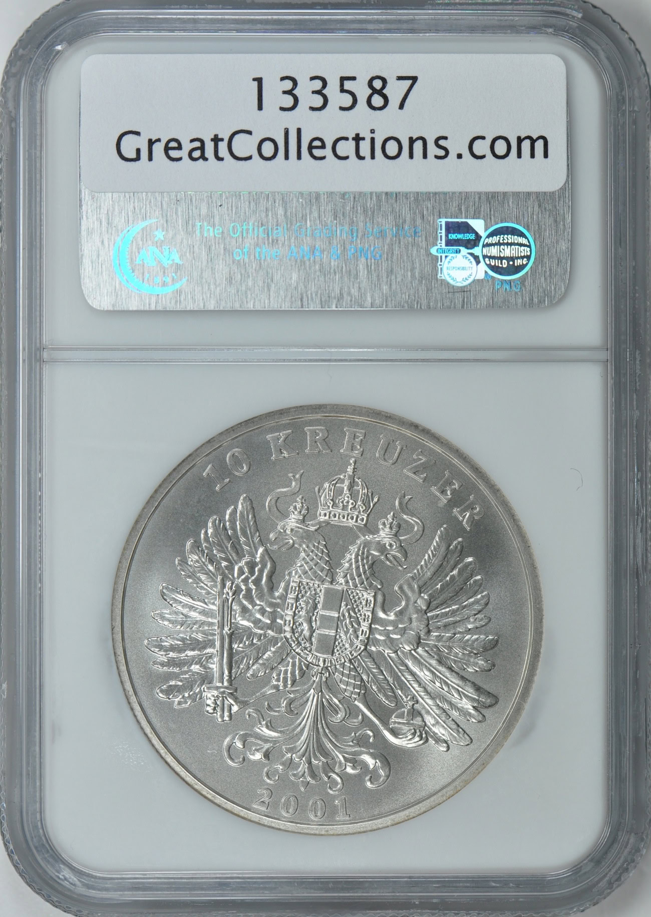 Austria 2001 Silver 10 Kreuzer Franz Joseph NGC MS-69 | NGC Cert