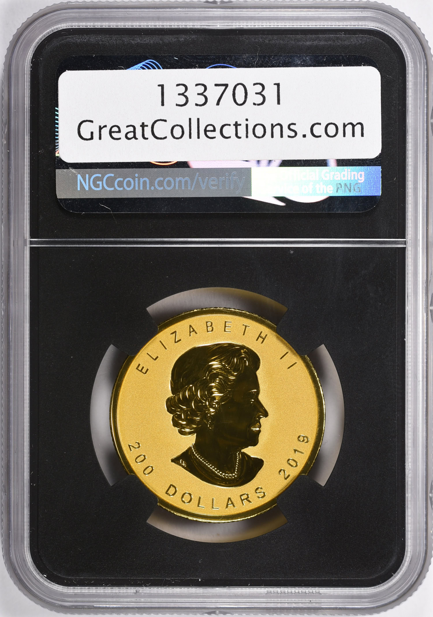 Canada 2019 Gold $200 Maple Leaf 40th Anniversary Incuse Rose Gold