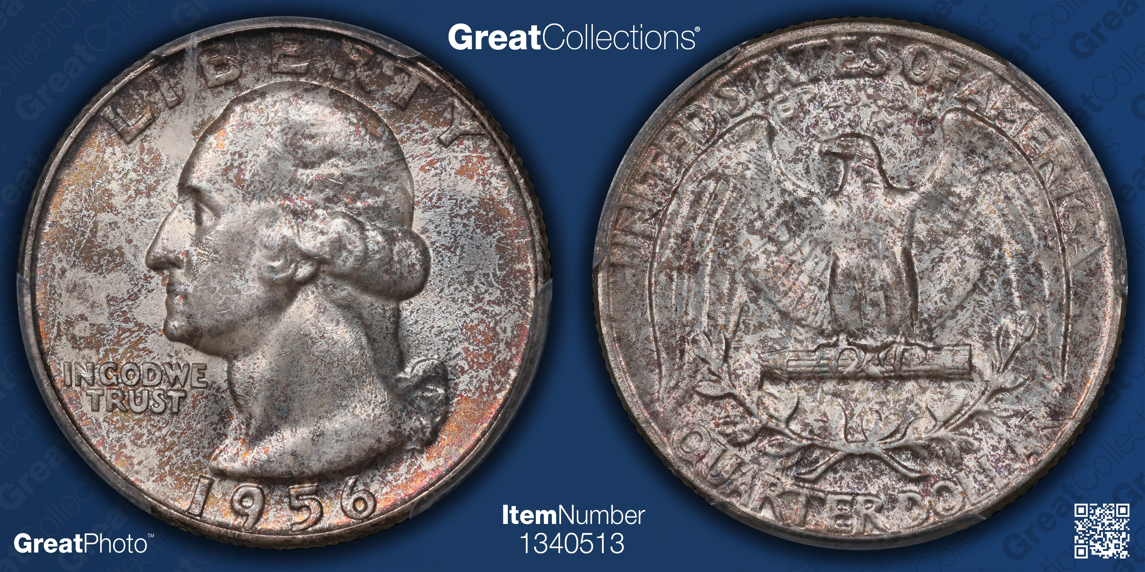 1956 Washington Quarter PCGS MS-65 (Toned) (Item 1340513 ...