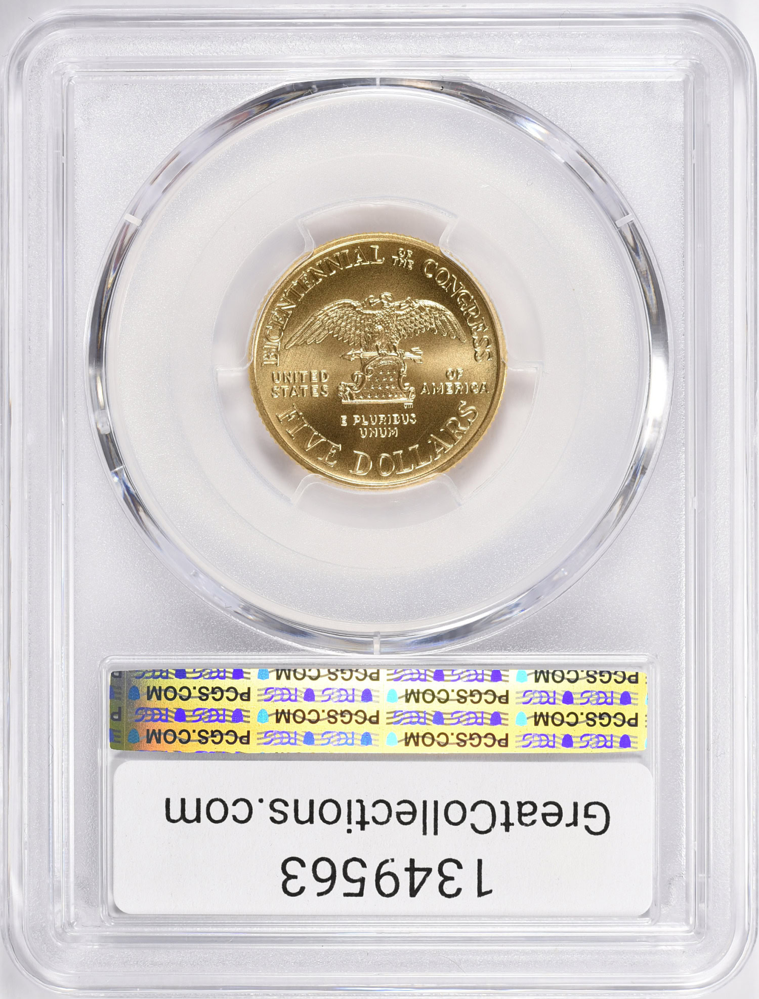 1989-W Congress Bicentennial Gold $5 PCGS MS-70 (Item 1349563