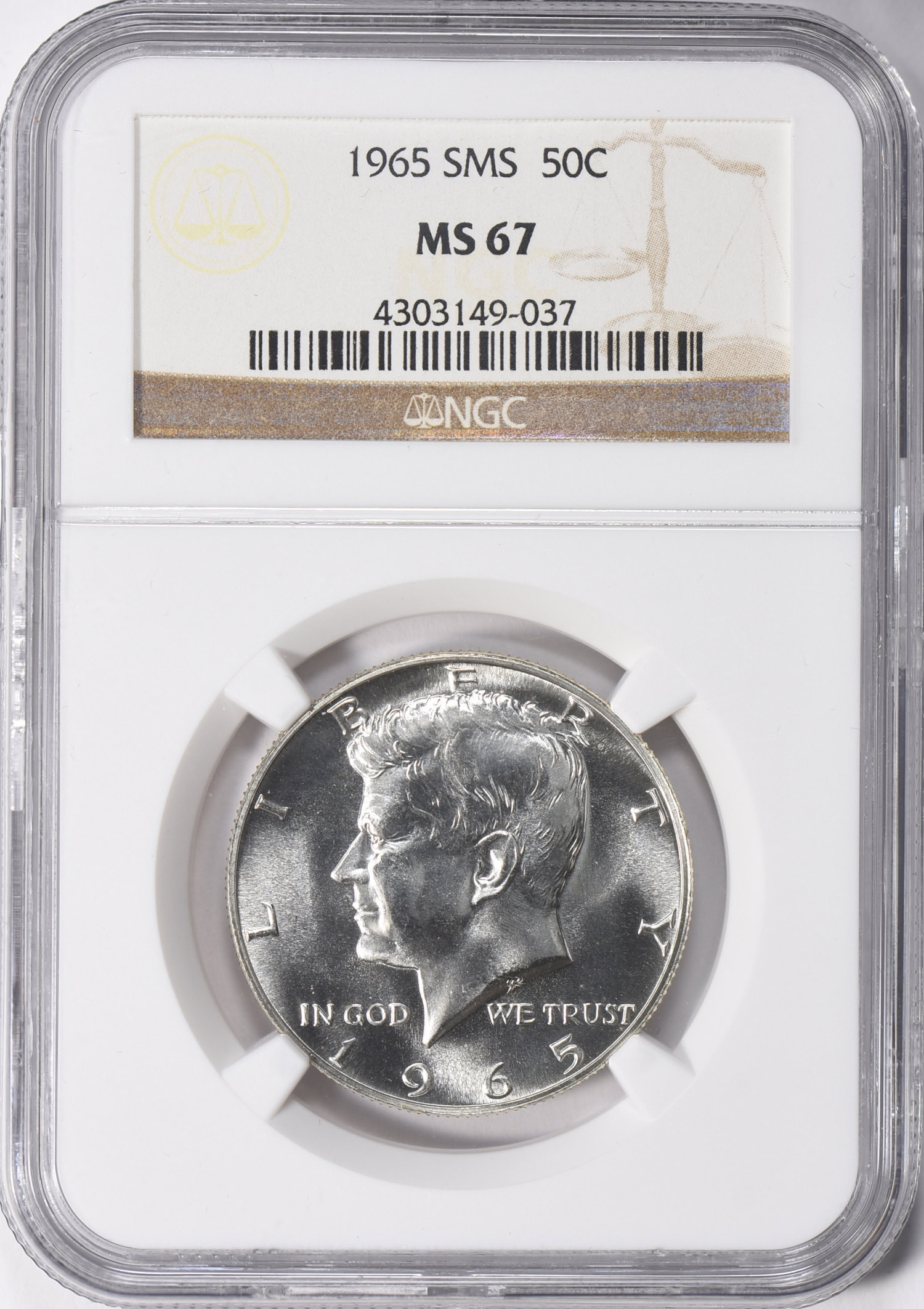 1965 Kennedy Half Dollar SMS NGC MS-67 (Item 1359403 ...