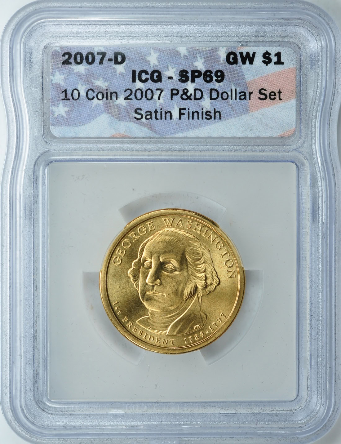 2007-P and 2007-D Sacagawea and Presidential Dollar Set Satin