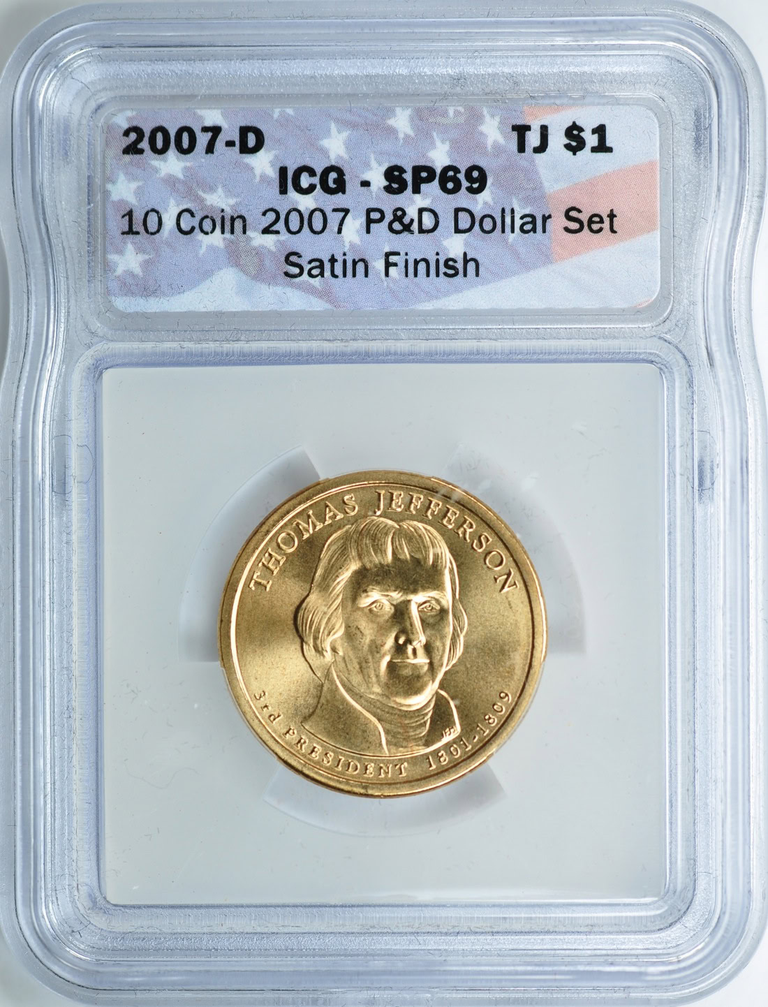 2007-P and 2007-D Sacagawea and Presidential Dollar Set Satin
