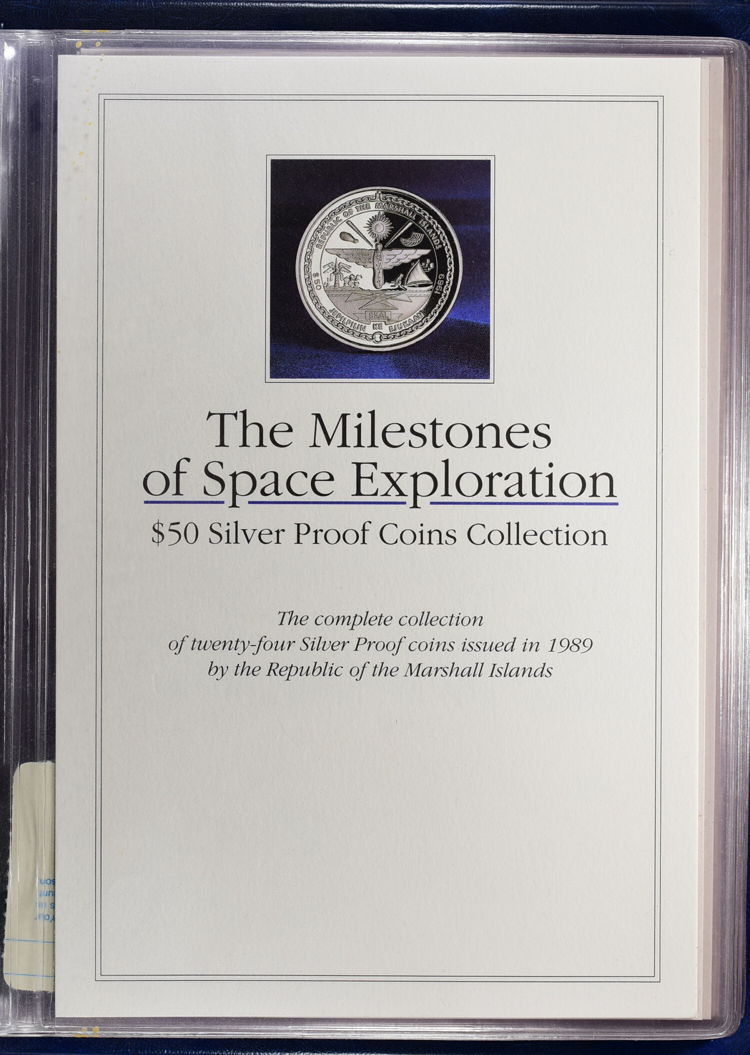 Marshall Islands 1989 Silver $50 Milestones of Space Exploration