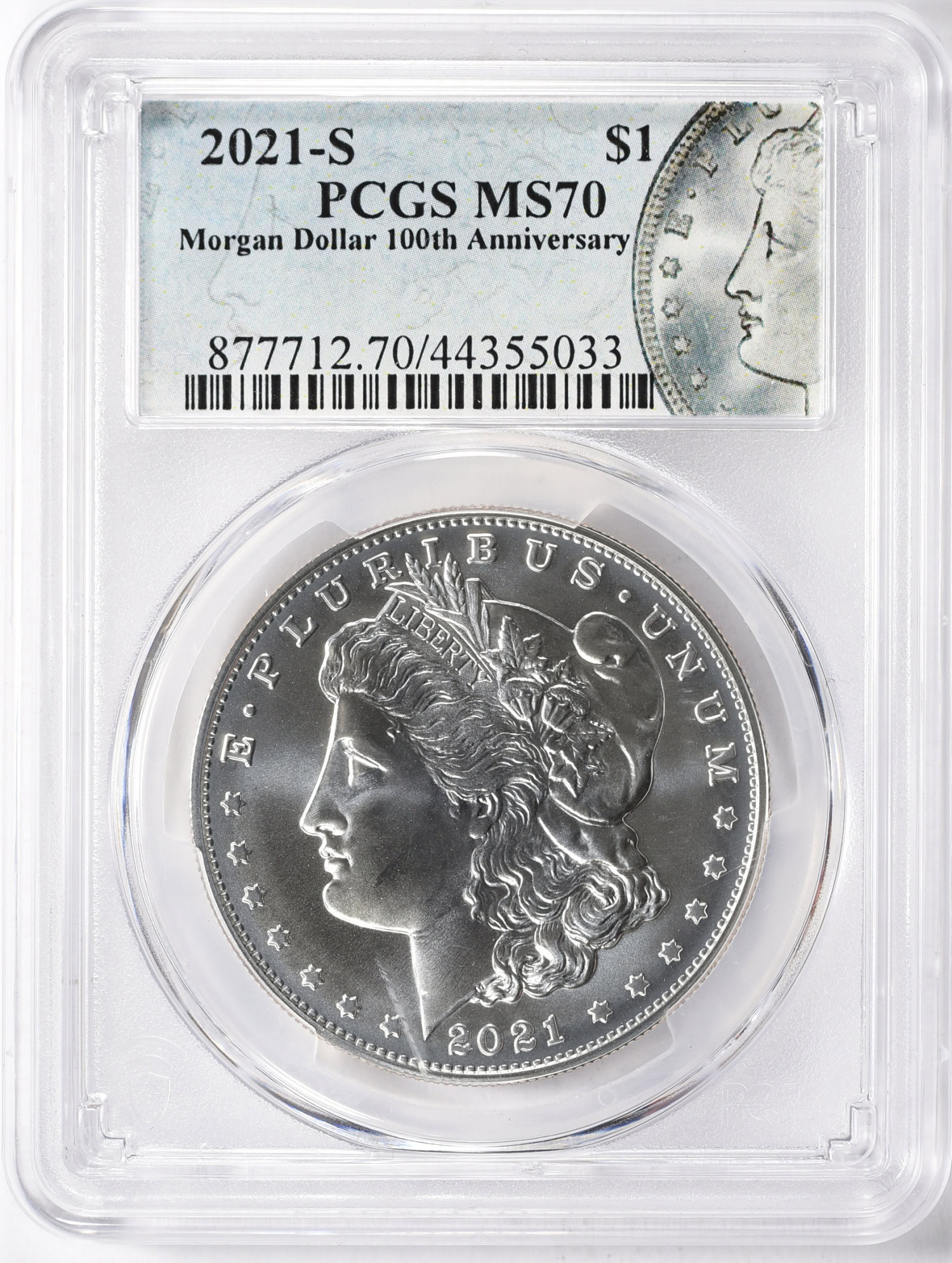 2021-S Morgan Silver Dollar 100th Anniversary PCGS MS-70 (Morgan 100th ...