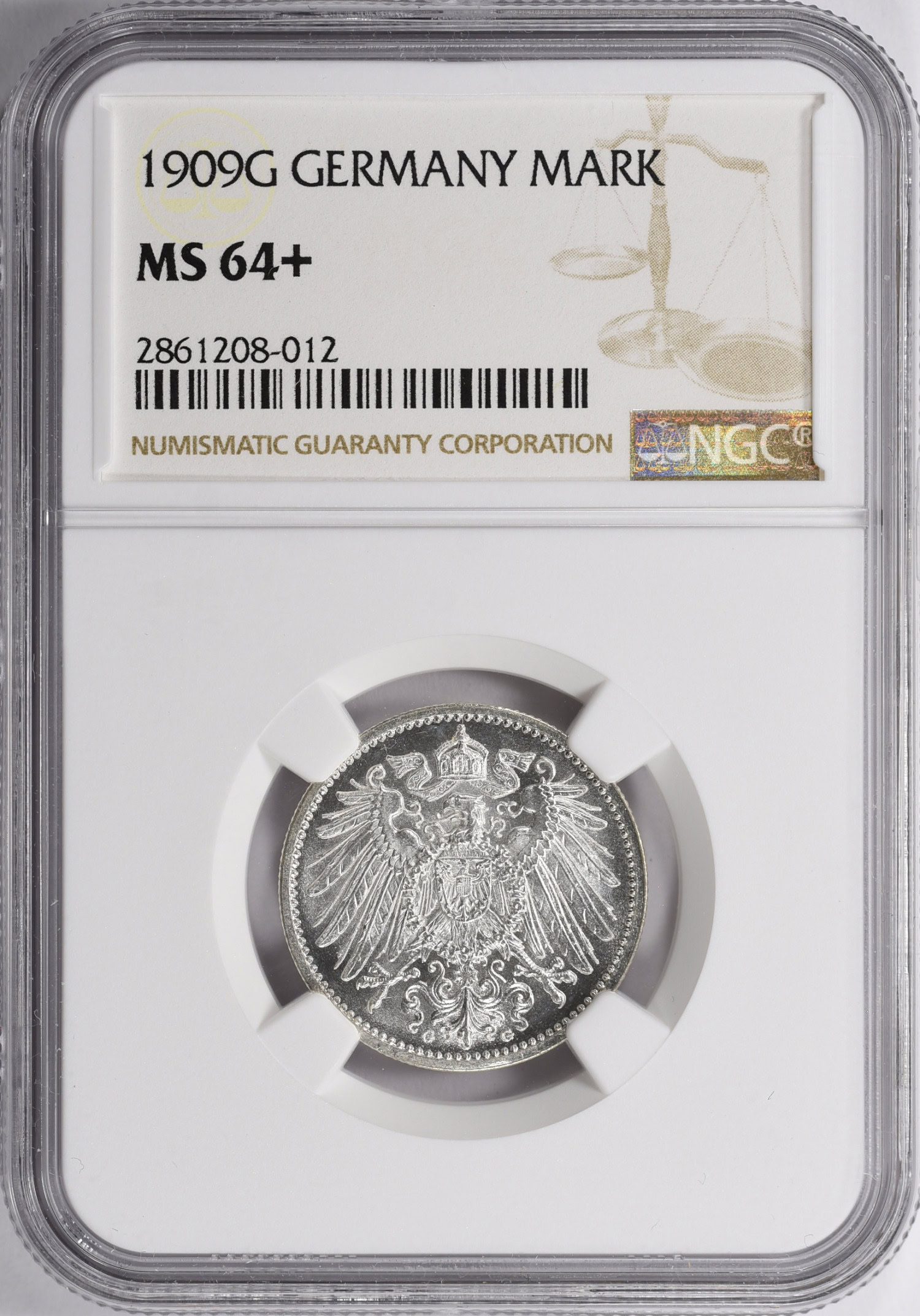 Germany 1909-G Silver Mark KM-14 NGC MS-64+ (Item 1379763