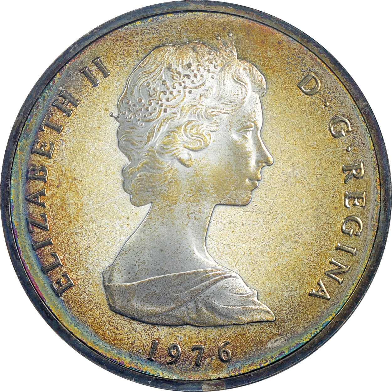 Turks & Caicos Islands 1976 Silver 20 Crowns U.S. Bicentennial KM