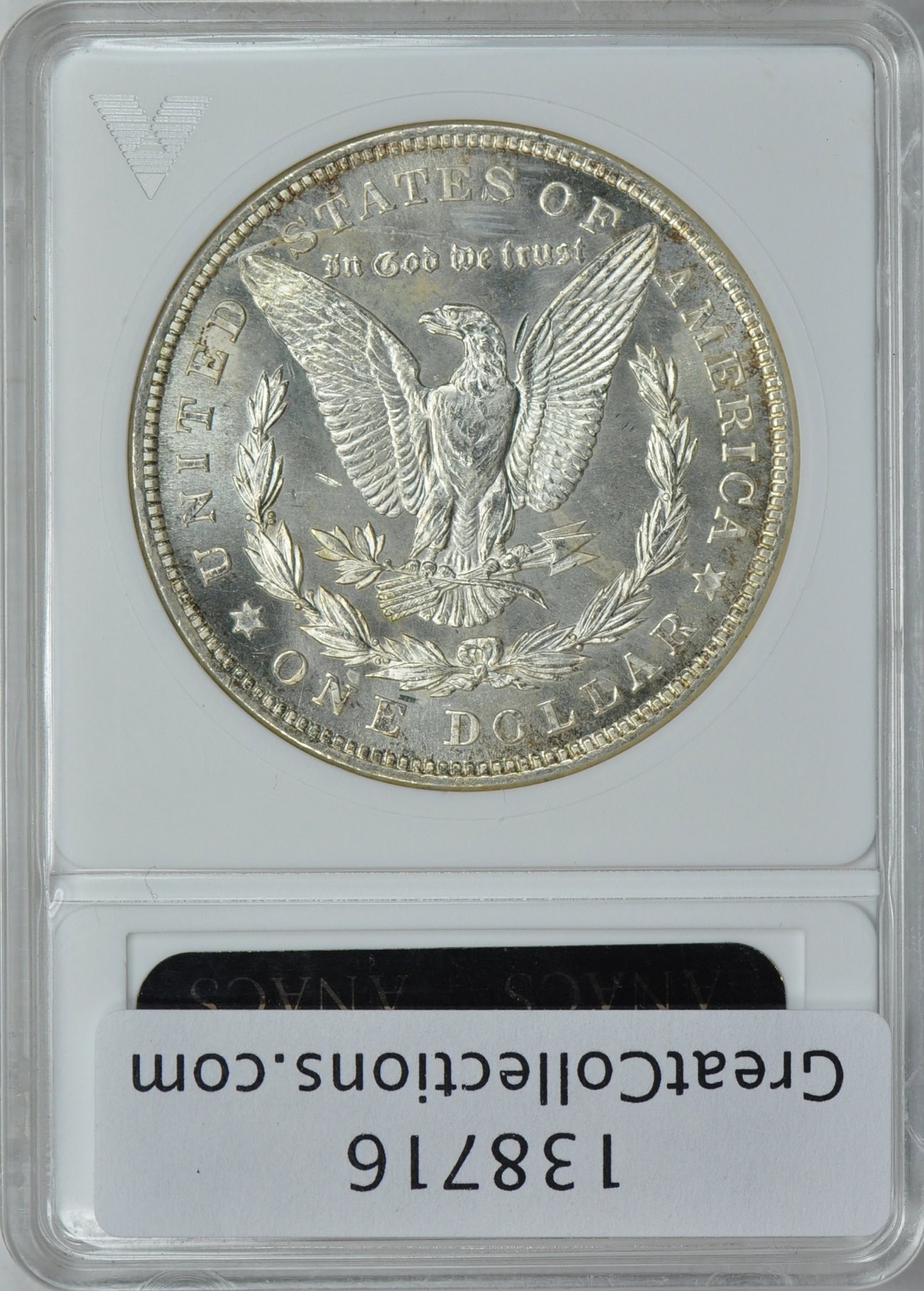 1921 Morgan Silver Dollar Zerbe Dies ANACS MS-63 OH (Item 138716