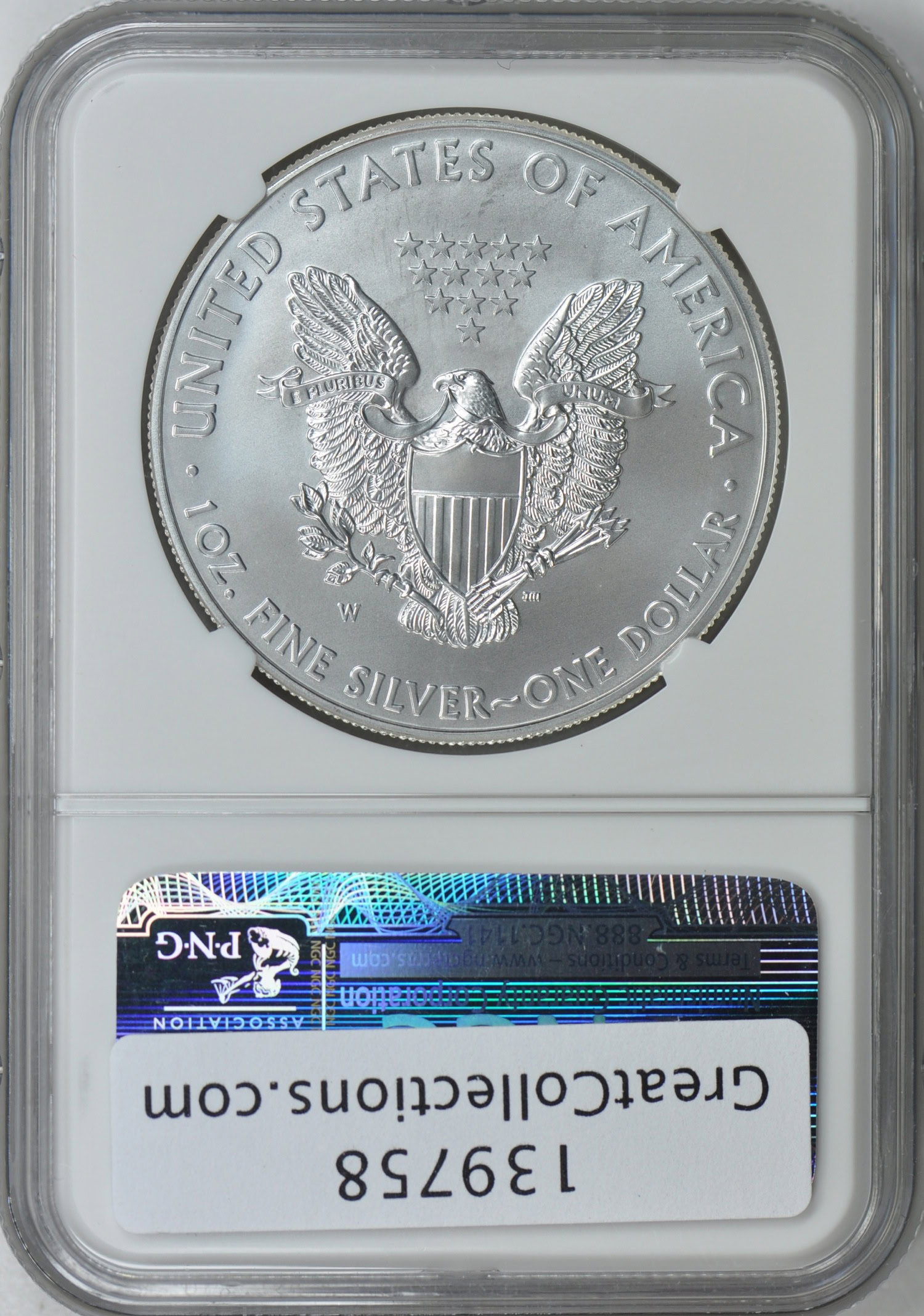 2011 W EAGLE 銀貨 MS 69 NGC認証 2011-W $1 Silver Eagle Burnished 25th Anniversary Early Releases