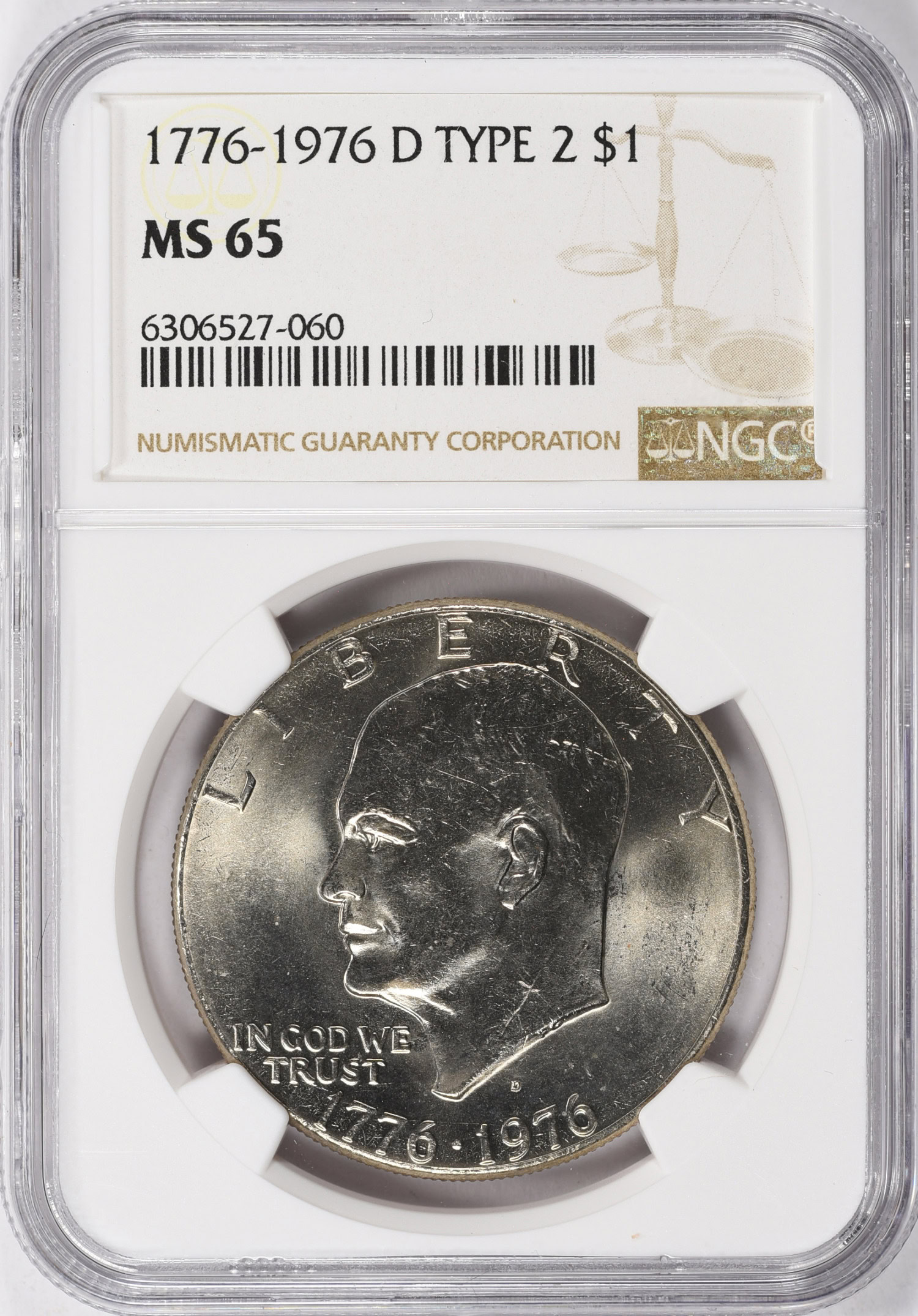 1776-1976-D Eisenhower Dollar Type 2 NGC MS-65 (Item 1402482