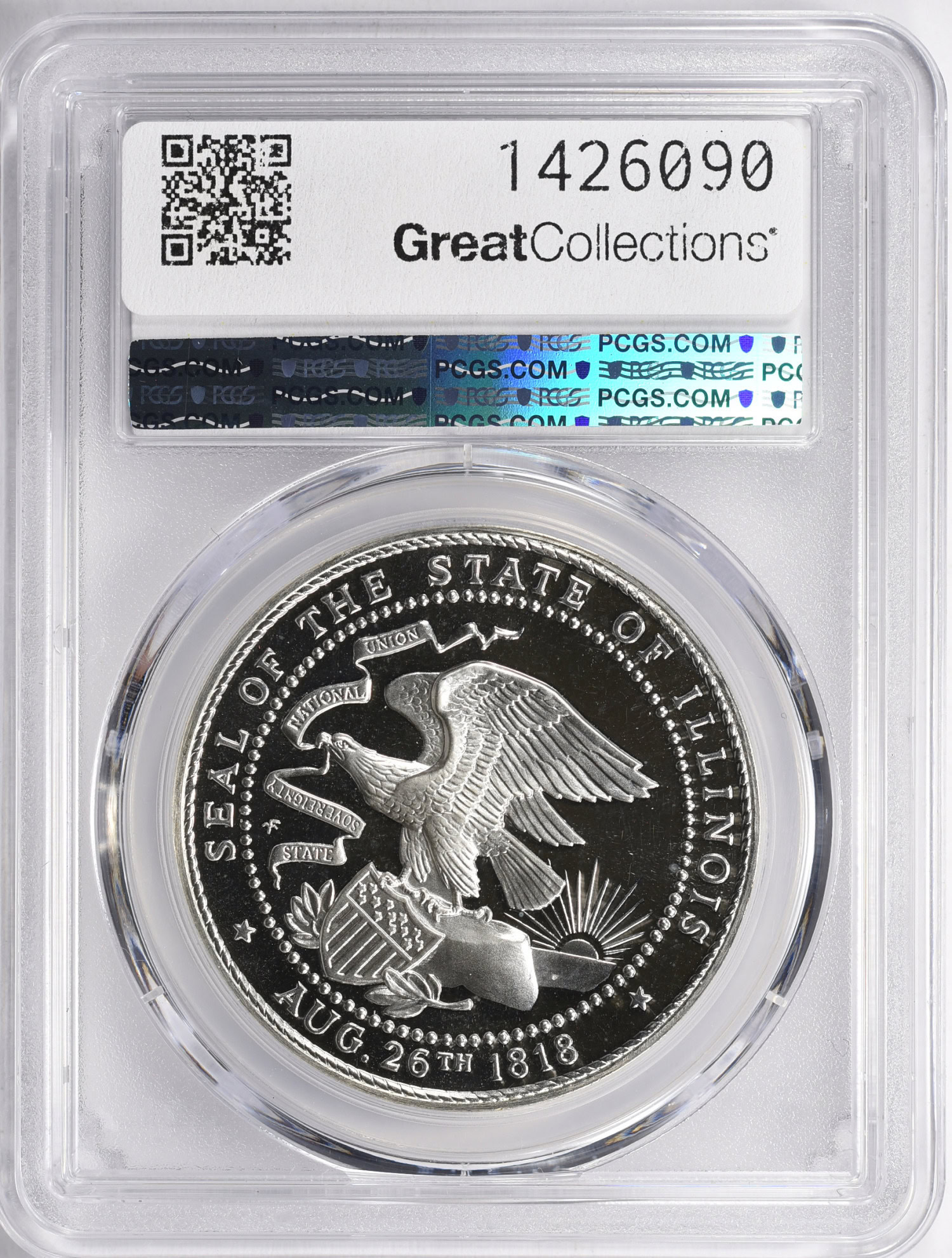 1968-FM Silver Illinois Sesquicentennial Medal PCGS Proof-68 DCAM