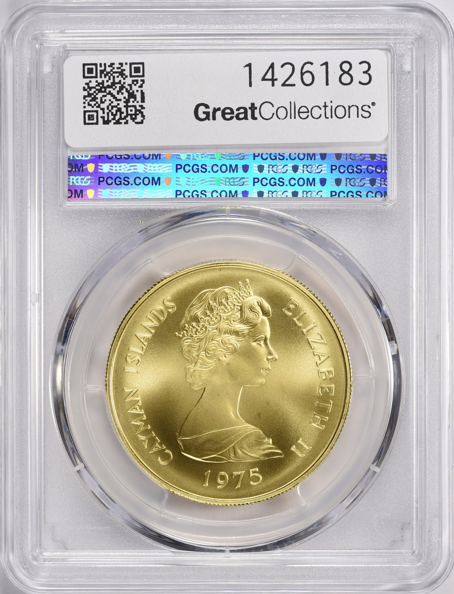 Cayman Islands 1975 Gold $100 Five Sovereign Queens of England
