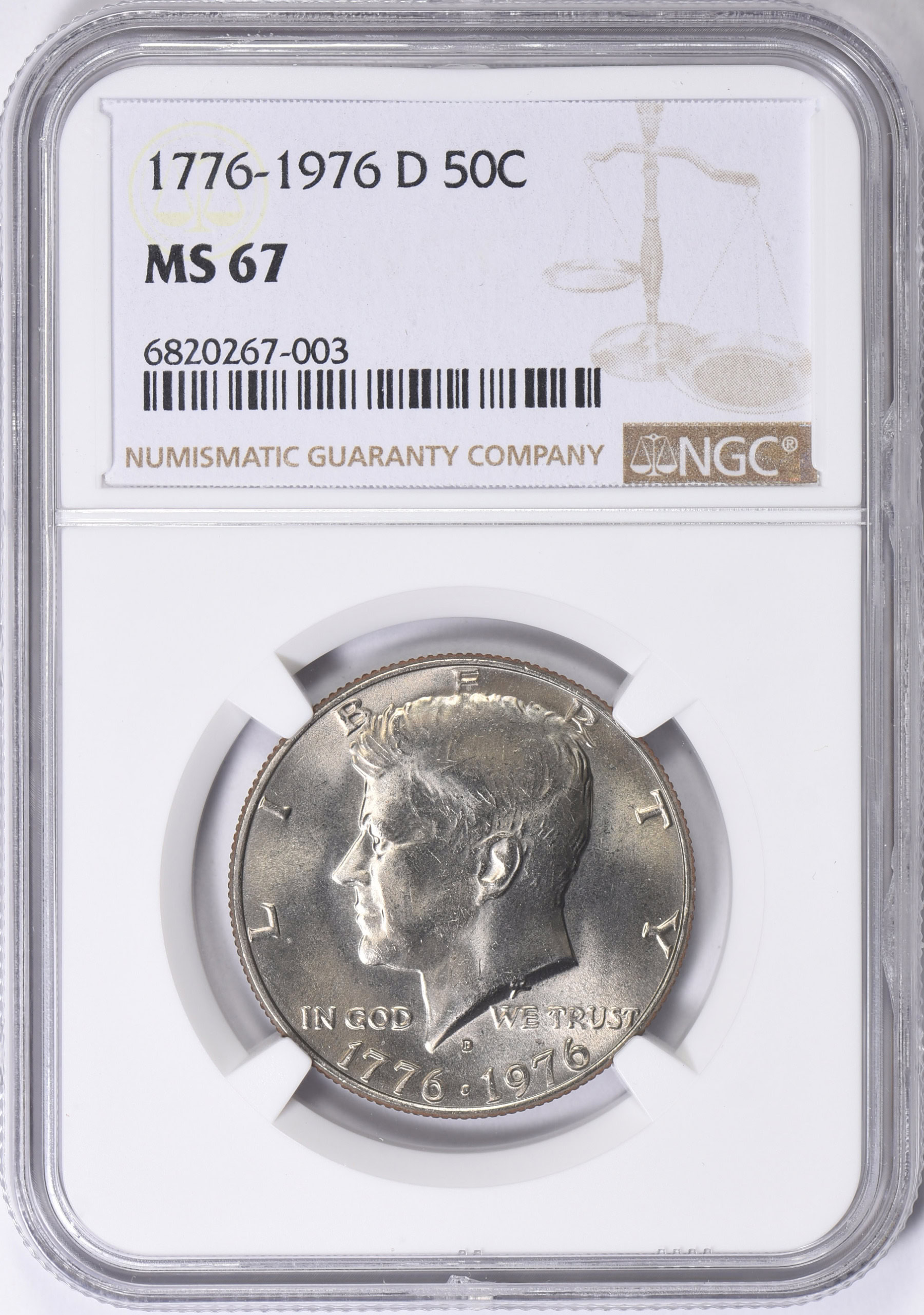 1776-1976-D Kennedy Half Dollar Clad NGC MS-67 (Item 1428044