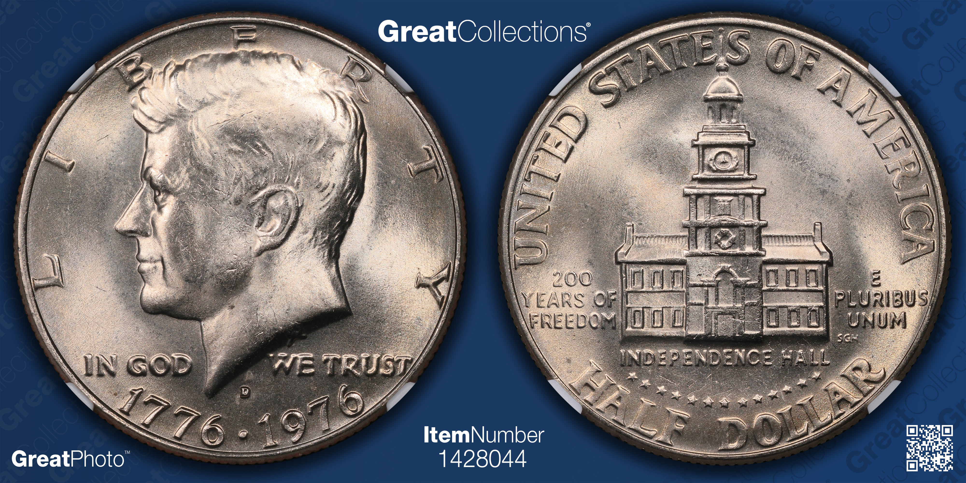 1776-1976-D Kennedy Half Dollar Clad NGC MS-67 (Item 1428044