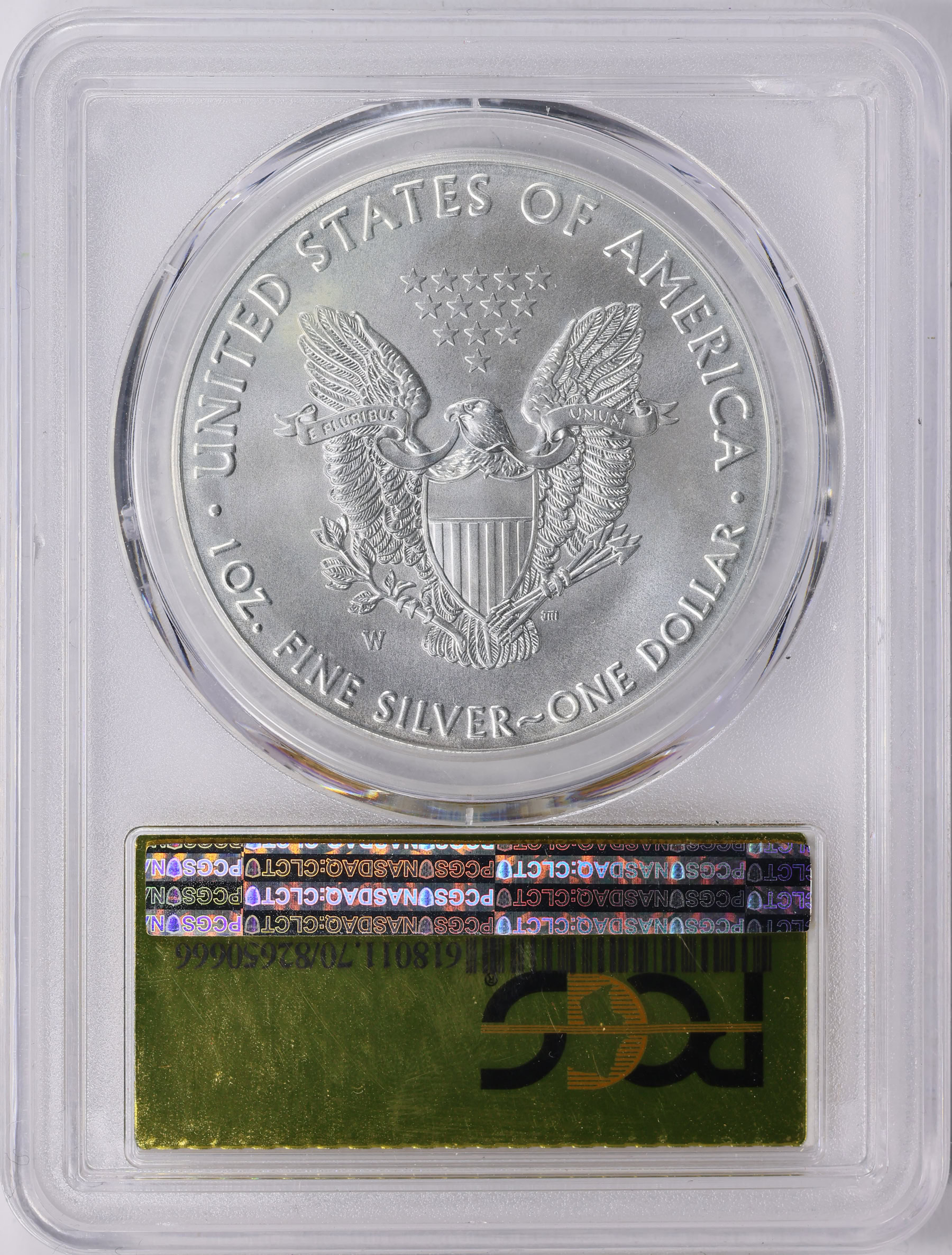 2016-W $1 Silver Eagle Burnished 30th Anniversary Lettered Edge