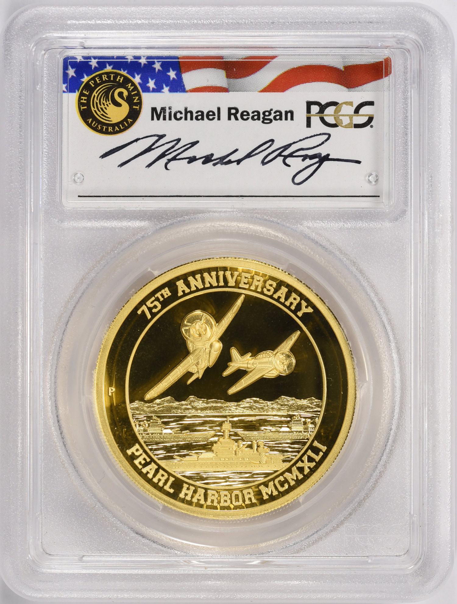 Tuvalu 2016-P Gold $200 Pearl Harbor 75th Anniversary PCGS Proof