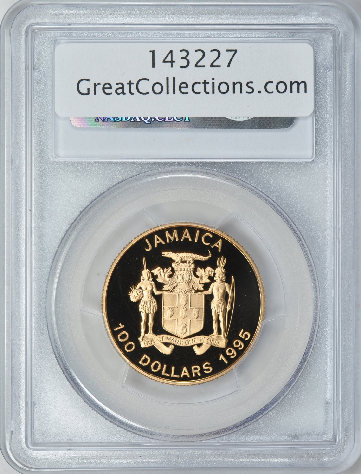 Jamaica 1995 G$100 Gold Bob Marley PCGS Proof-69 DCAM (AGW