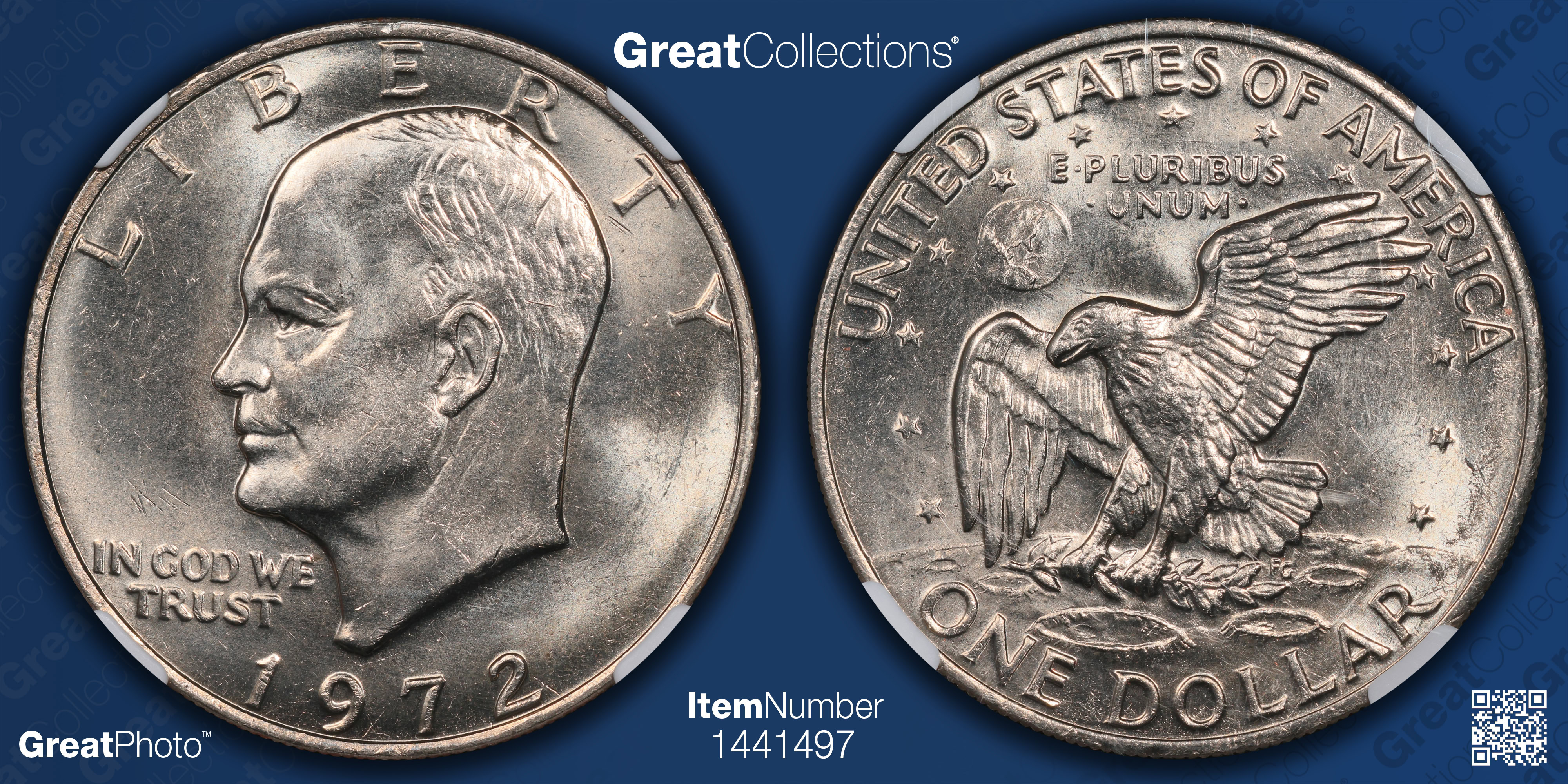 1972 Eisenhower Dollar Type 3 NGC MS-66 (Item 1441497