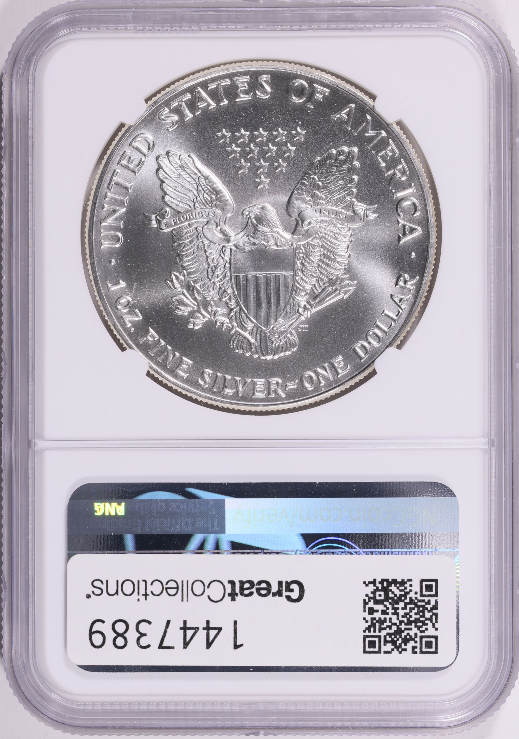 1992 $1 Silver Eagle NGC MS-69 (Item 1447389) | GreatCollections