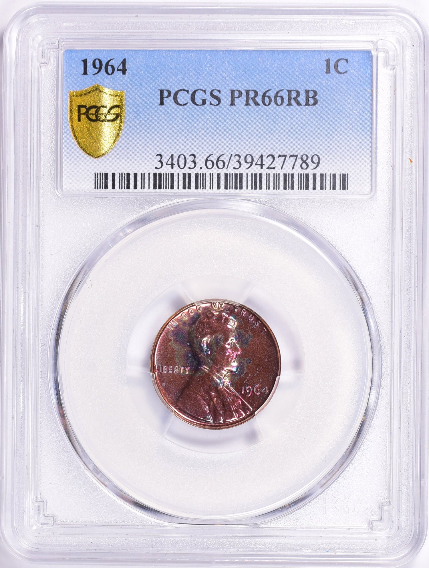 1964 Lincoln Cent PCGS Proof-66 RB (Toned) (Item 1448186 ...