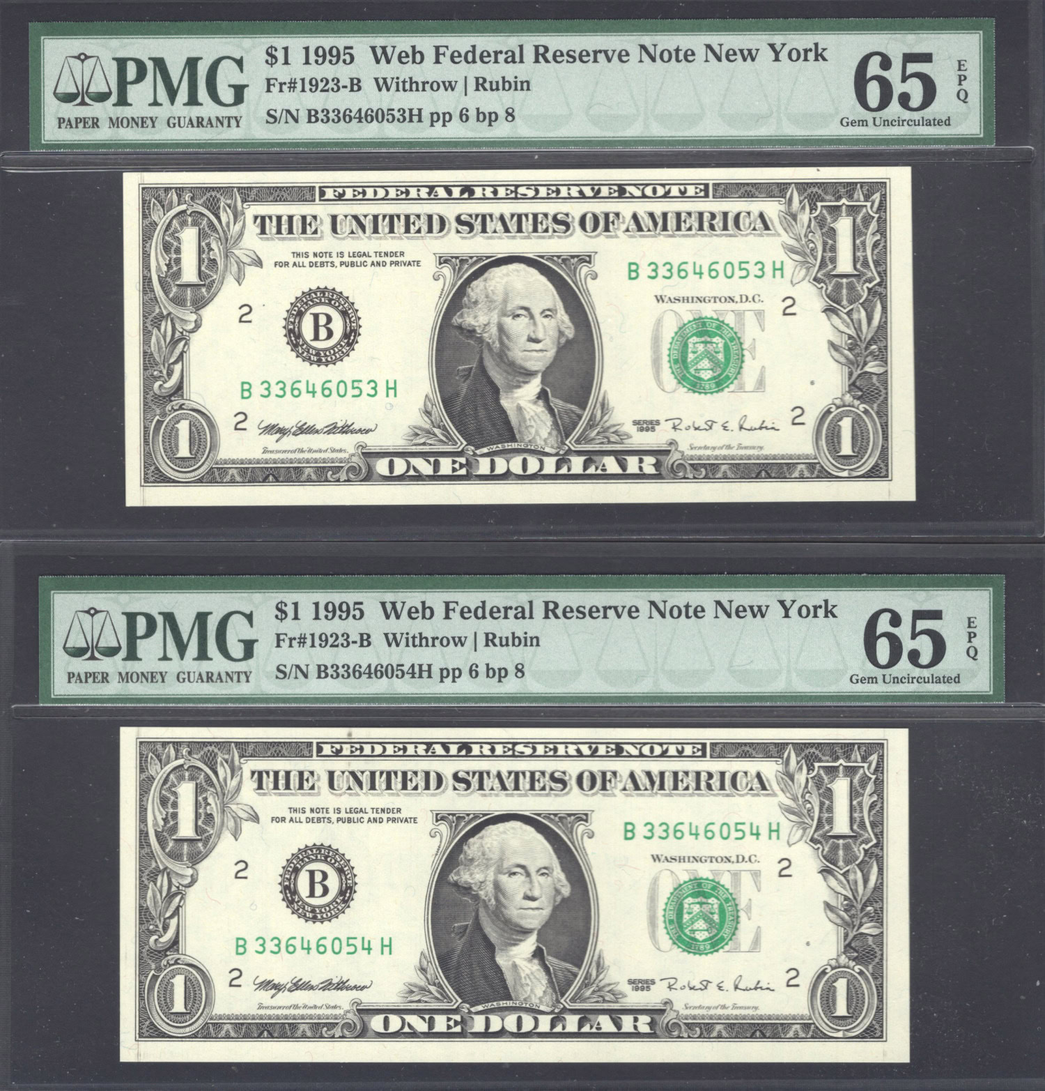 Fr. 1923B (BH Block) 1995 1 New York Federal Reserve  Press Notes