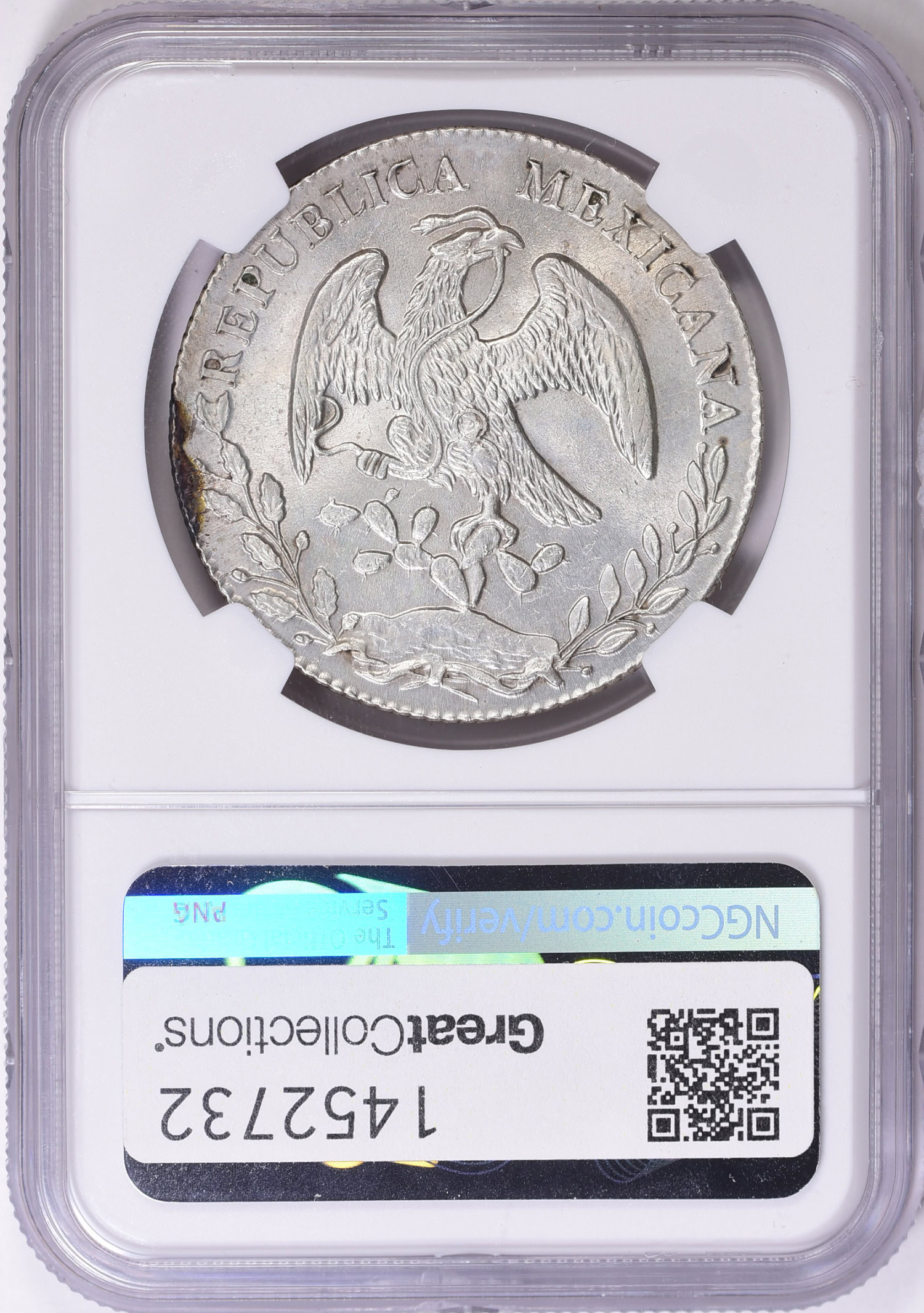 Mexico 1875-Go FR Silver 8 Reales KM-377.8 NGC MS-62 (Item 1452732