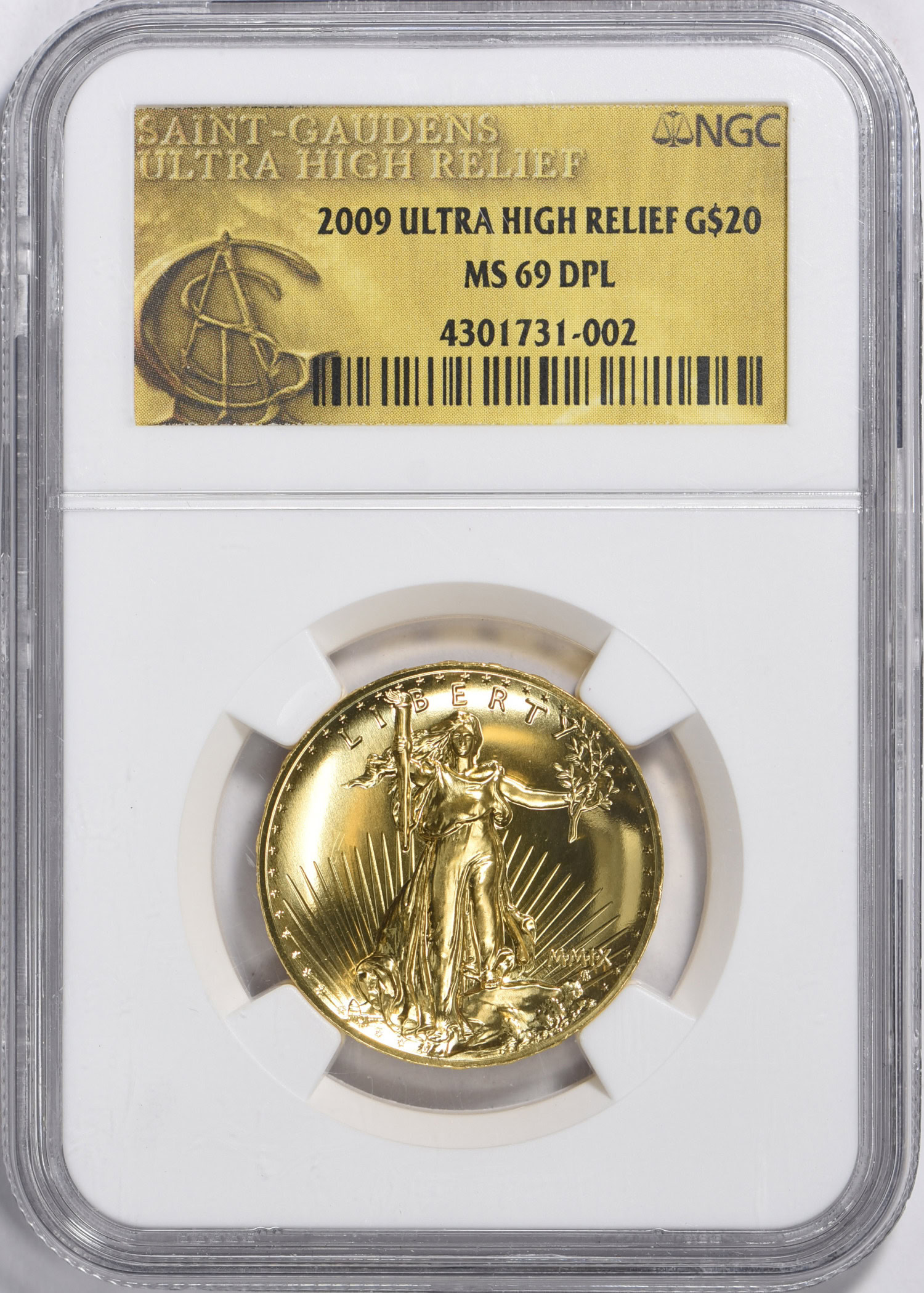 2009 MMIX Ultra High Relief $20 Gold NGC MS-69 DMPL/DPL (Item