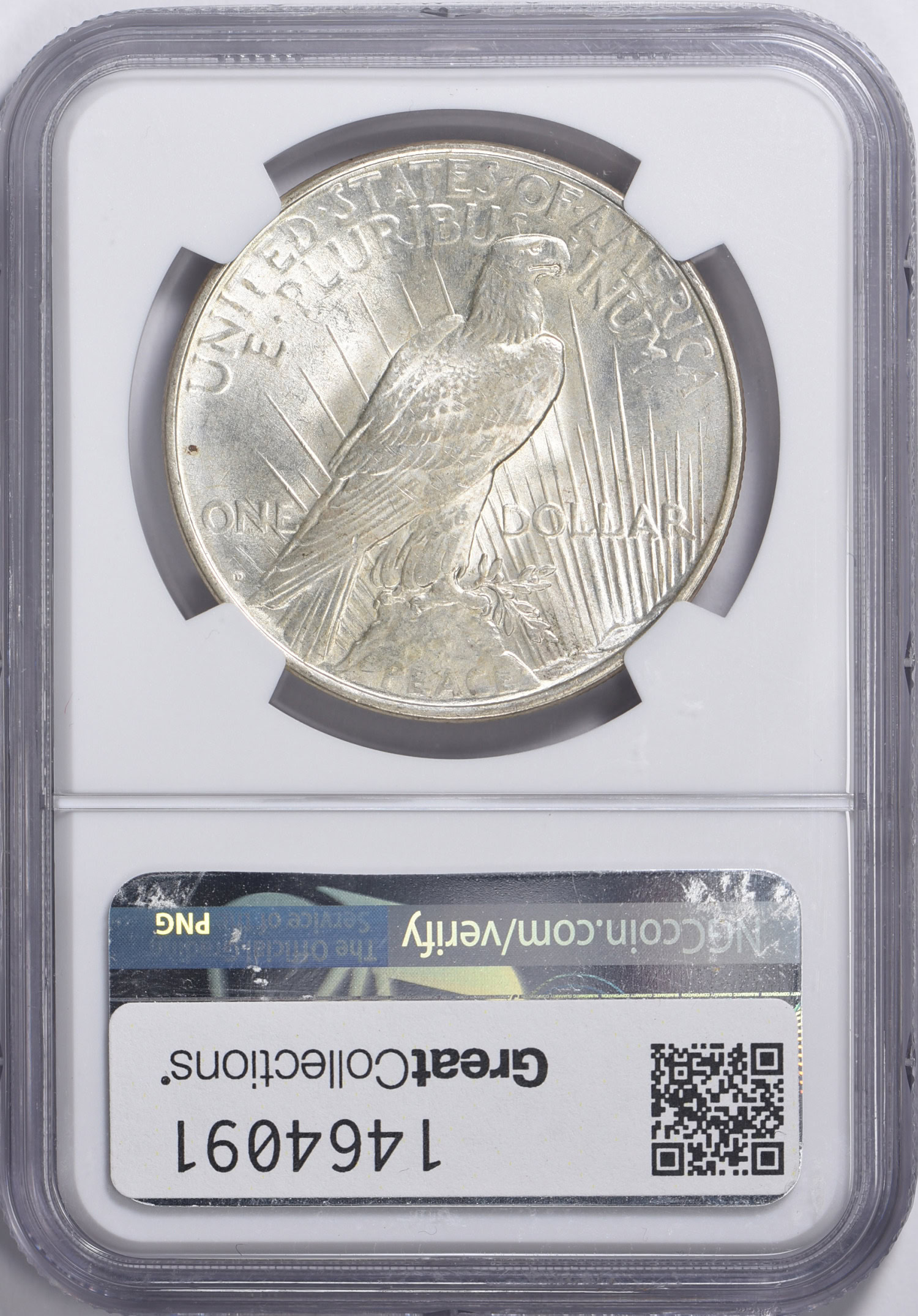 1922-D Peace Silver Dollar VAM-3A DDR Leaves & Crack Top 50 NGC MS
