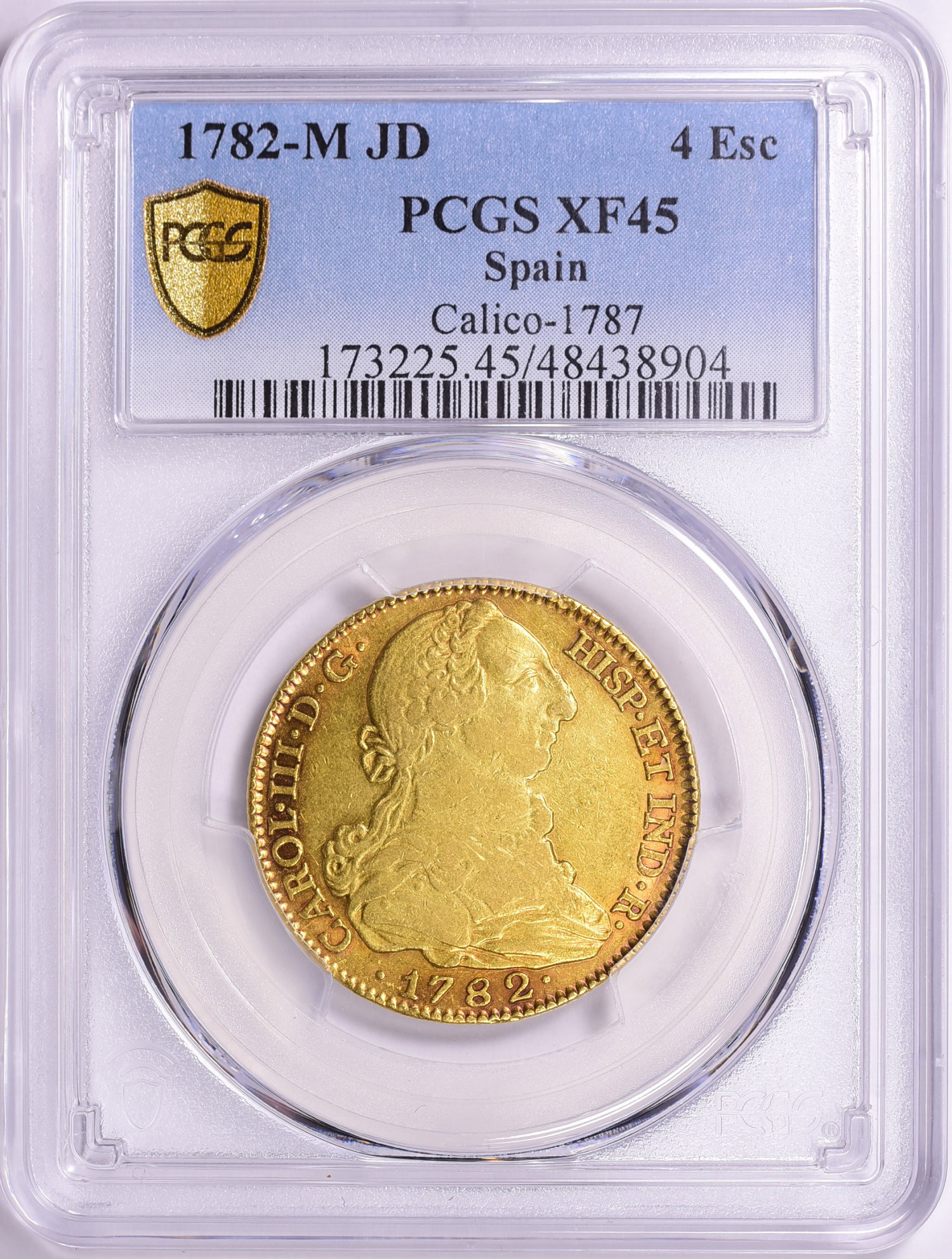 珍品❗️1818年 スペイン Calico-198 Jubia 銅貨PCGS認定 【公式通販】