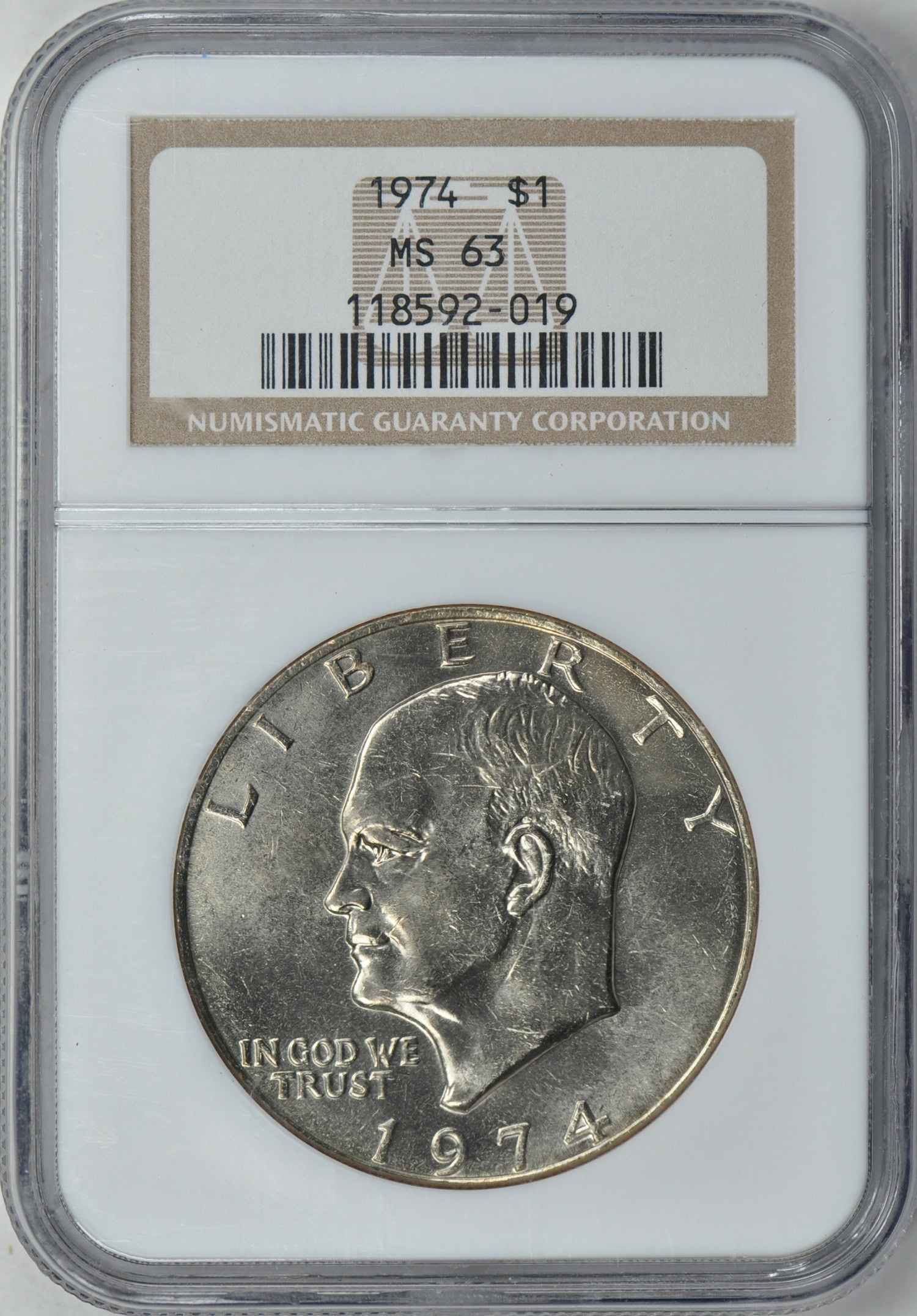 1974 Eisenhower Dollar NGC MS-63 (Item 147744) | GreatCollections