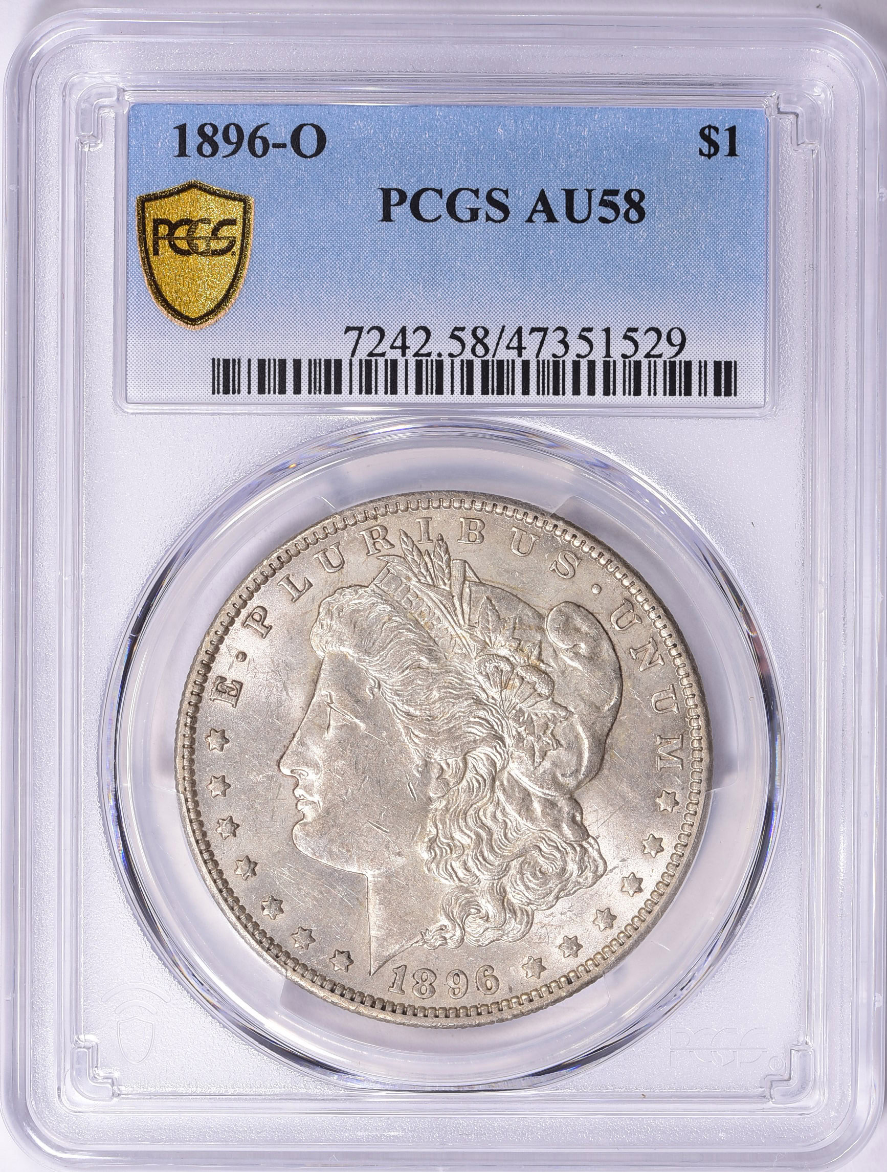 1896-O Morgan Silver Dollar PCGS AU-58 (Item 1484430