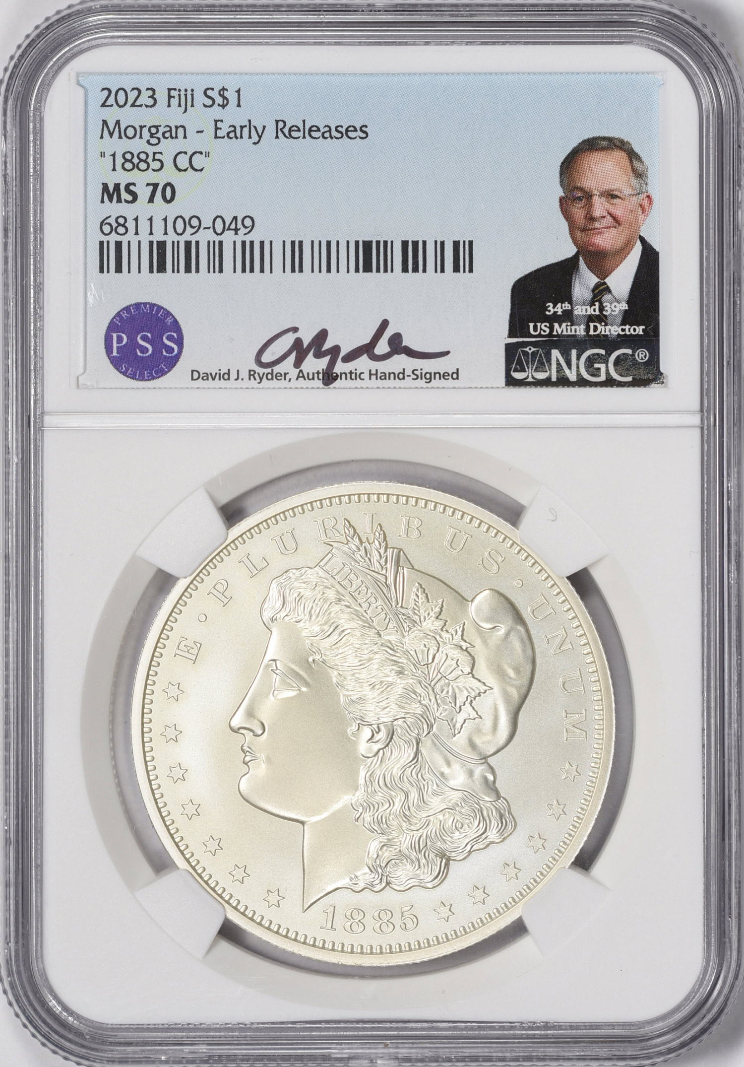 Fiji 2023 Silver Dollar 1885-CC Morgan Dollar Early Releases NGC