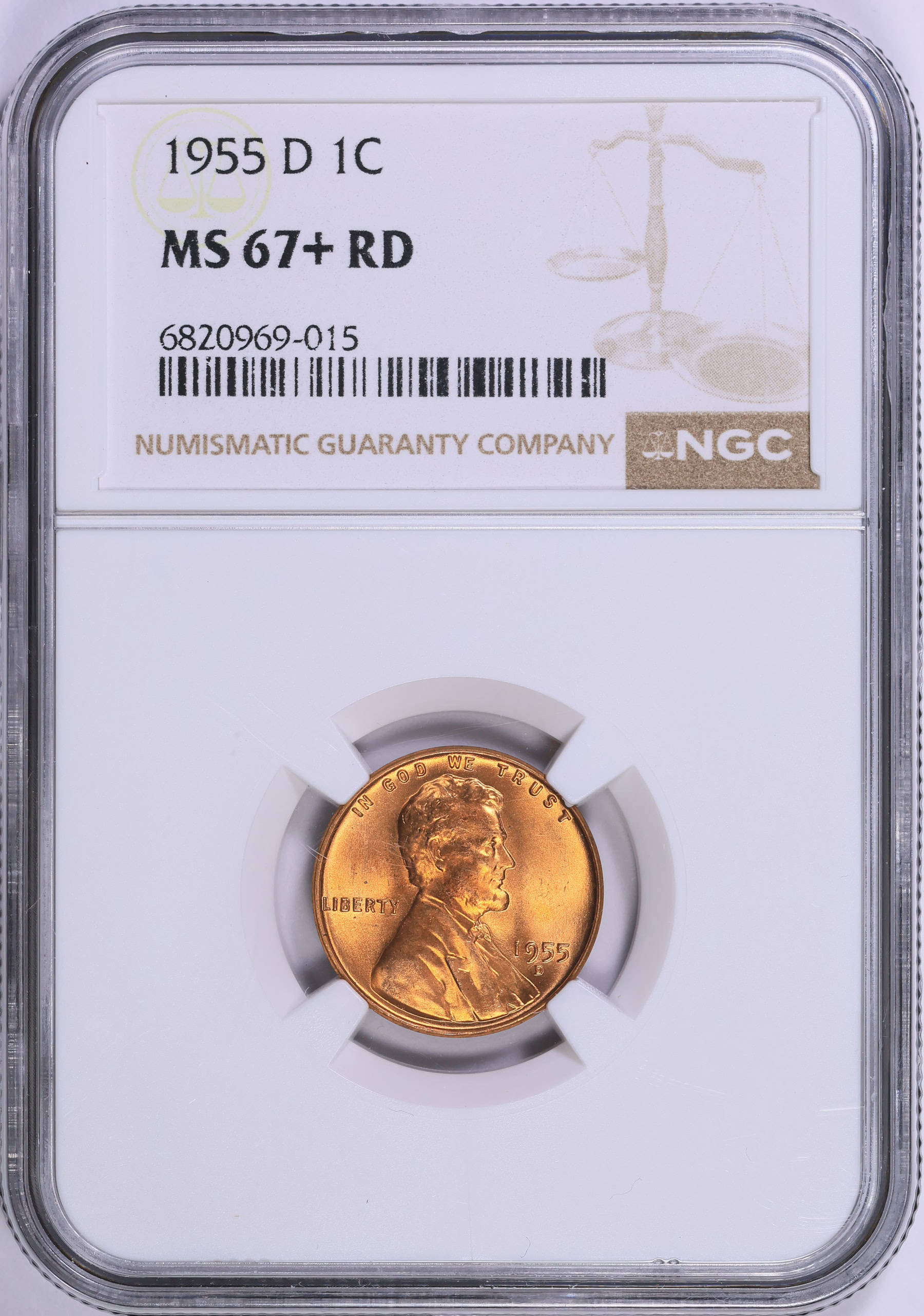 1955-D Lincoln Cent NGC MS-67+ RD (Item 1487971