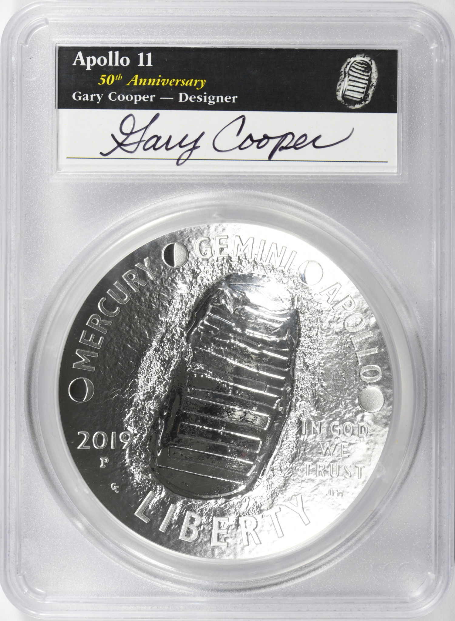 2019-P $1 Apollo 11 50th Anniversary Silver 5 Oz PCGS Proof-70