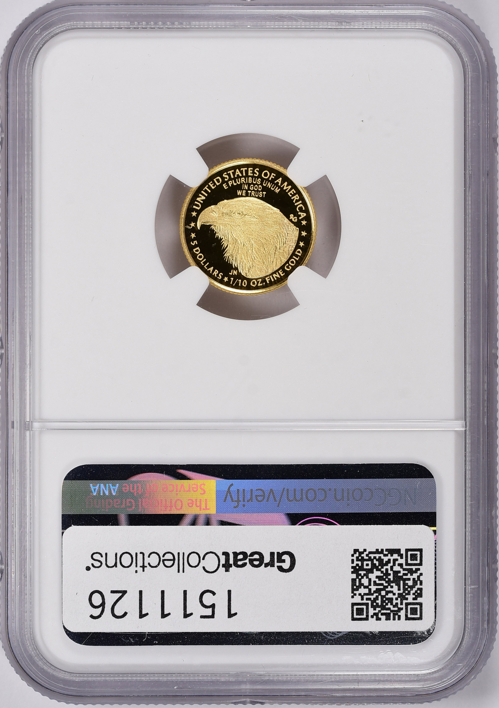 2022-W $5 Tenth-Ounce Gold American Eagle NGC Proof-70 UC (Moy Signed ...