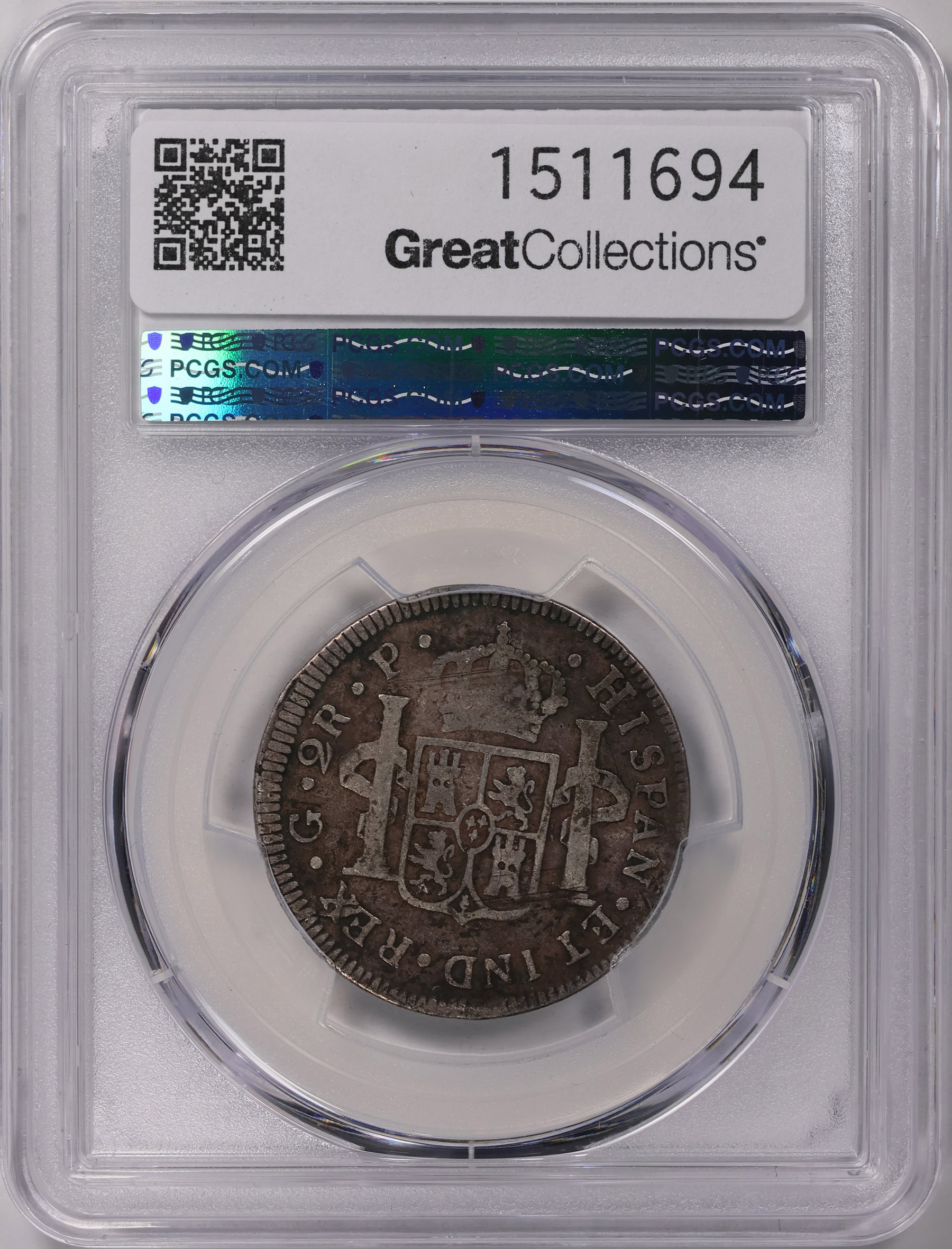 Guatemala 1772-G P Silver 2 Reales KM-34.1 PCGS F-12 (Item 1511694 ...