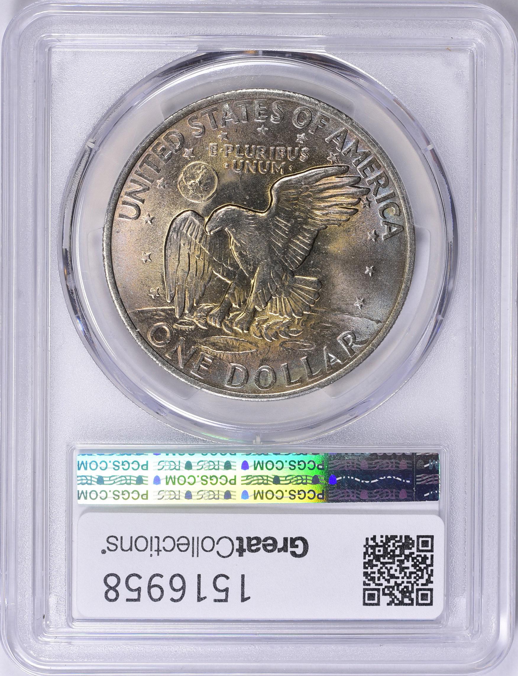 1971-D Eisenhower Dollar PCGS MS-67+ (CAC Green) (Toned) (Item 1516958 ...