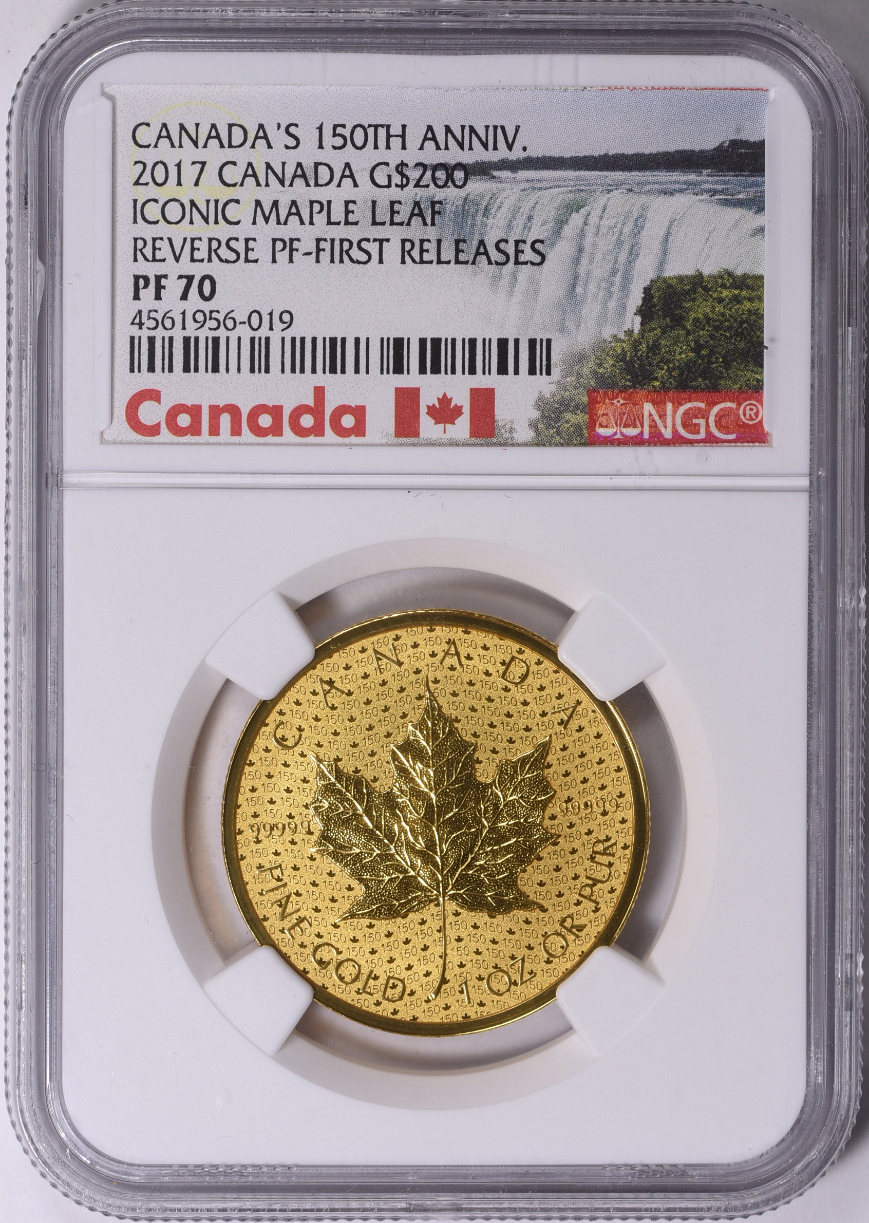 Canada 2017 Gold $200 Iconic Maple Leaf 150th Anniversary of