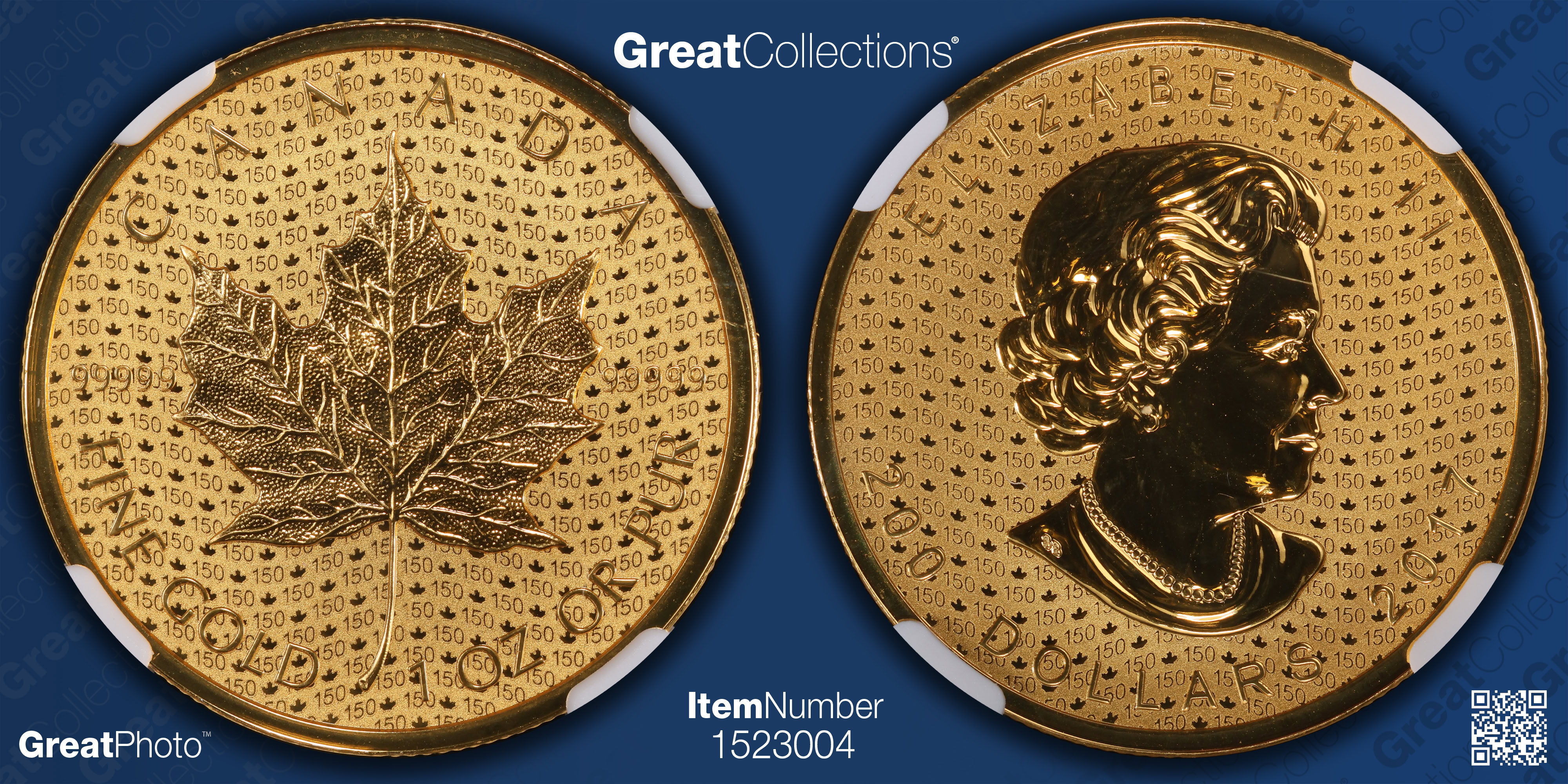 Canada 2017 Gold $200 Iconic Maple Leaf 150th Anniversary of