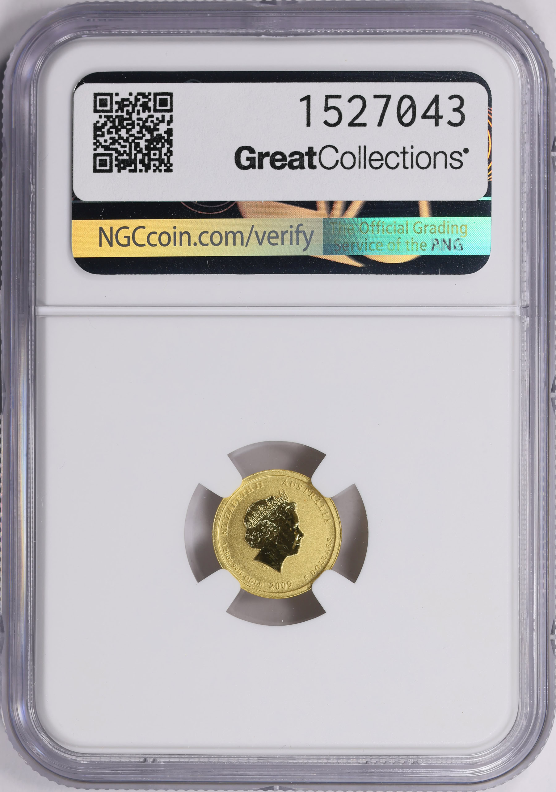 Australia 2009-P Colorized Gold $5 Lunar Series, Year of the Ox