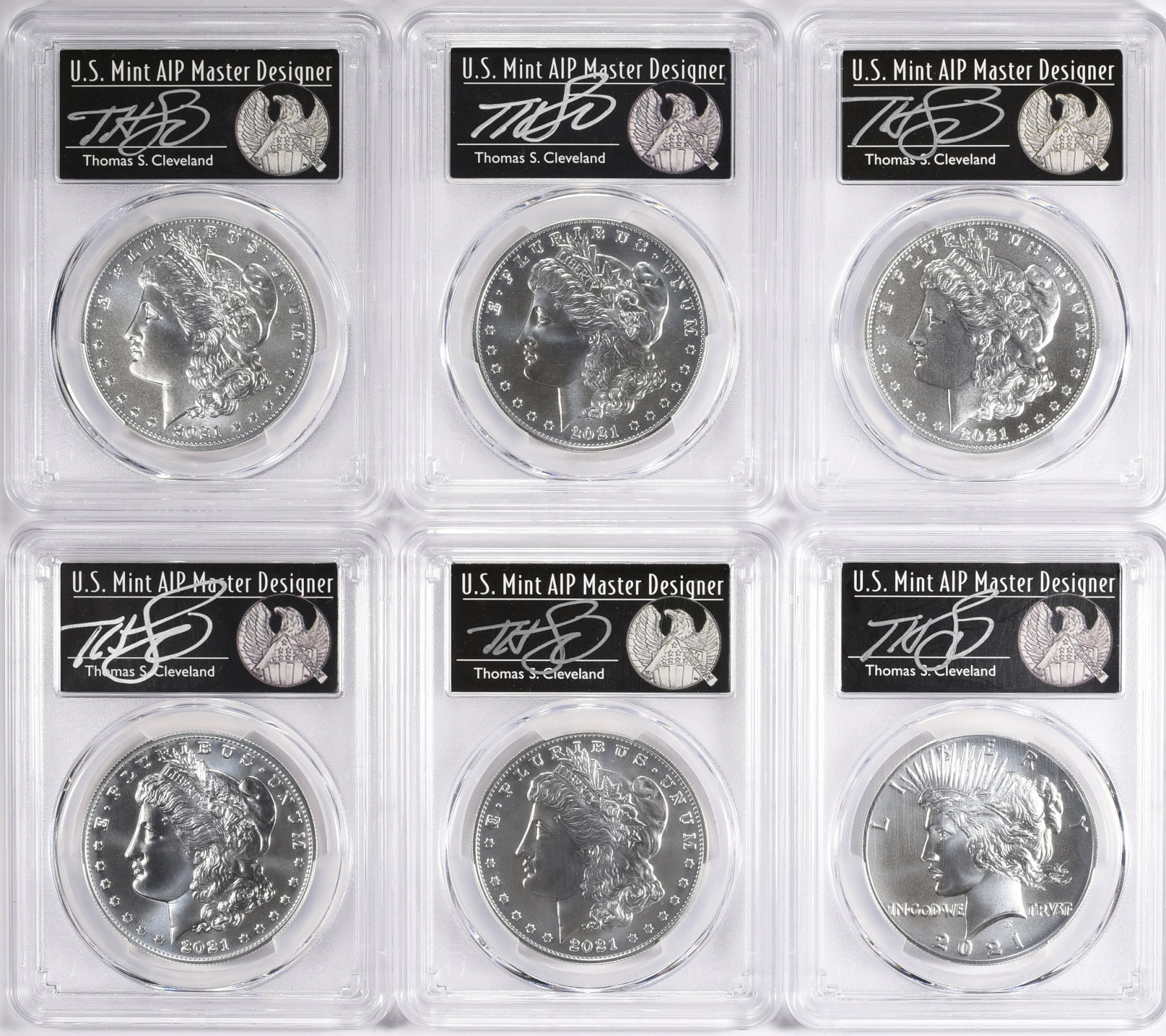 2021 Morgan and Peace Silver Dollar Set 100th Anniversary First