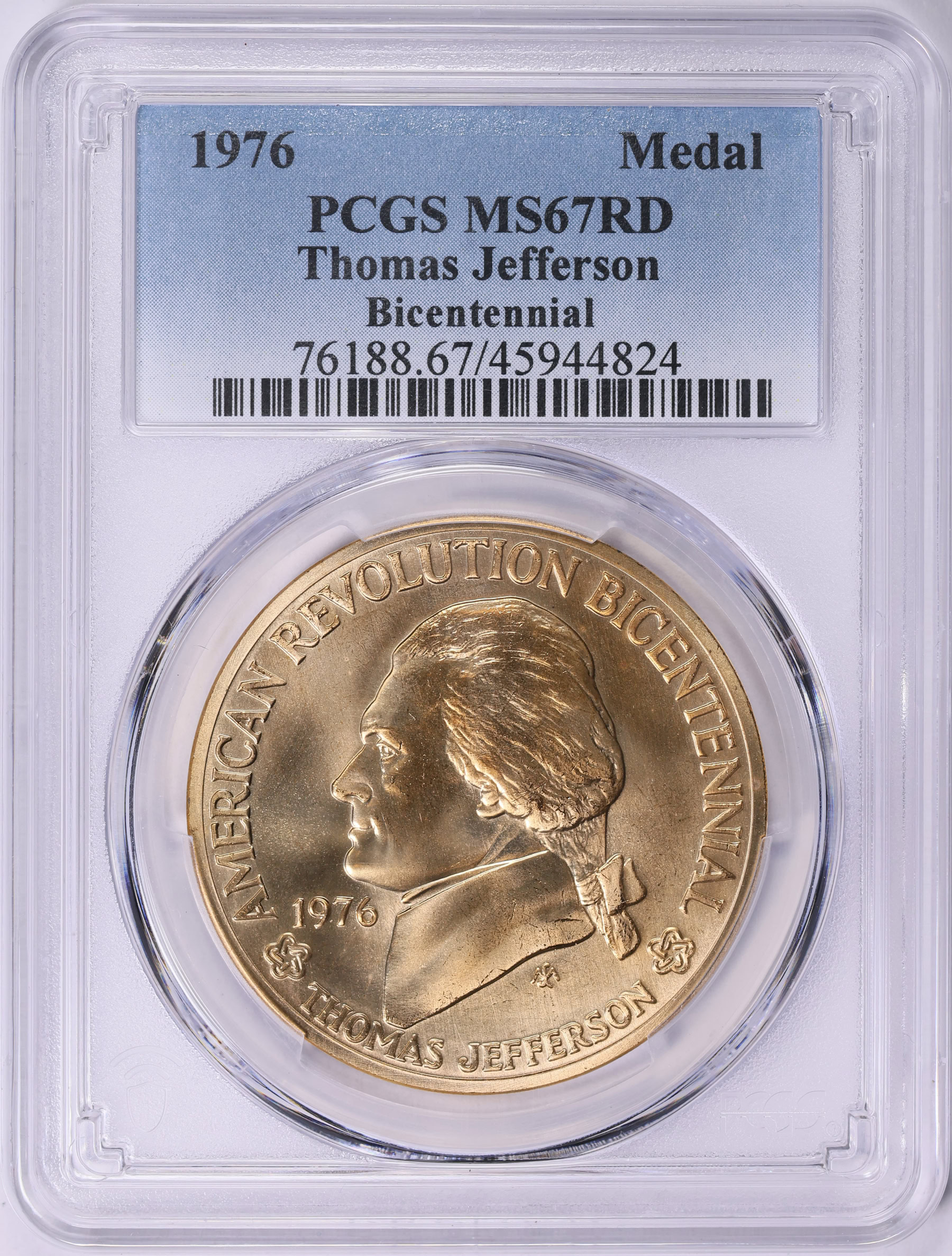 1976 Bronze American Revolution Bicentennial Thomas Jefferson