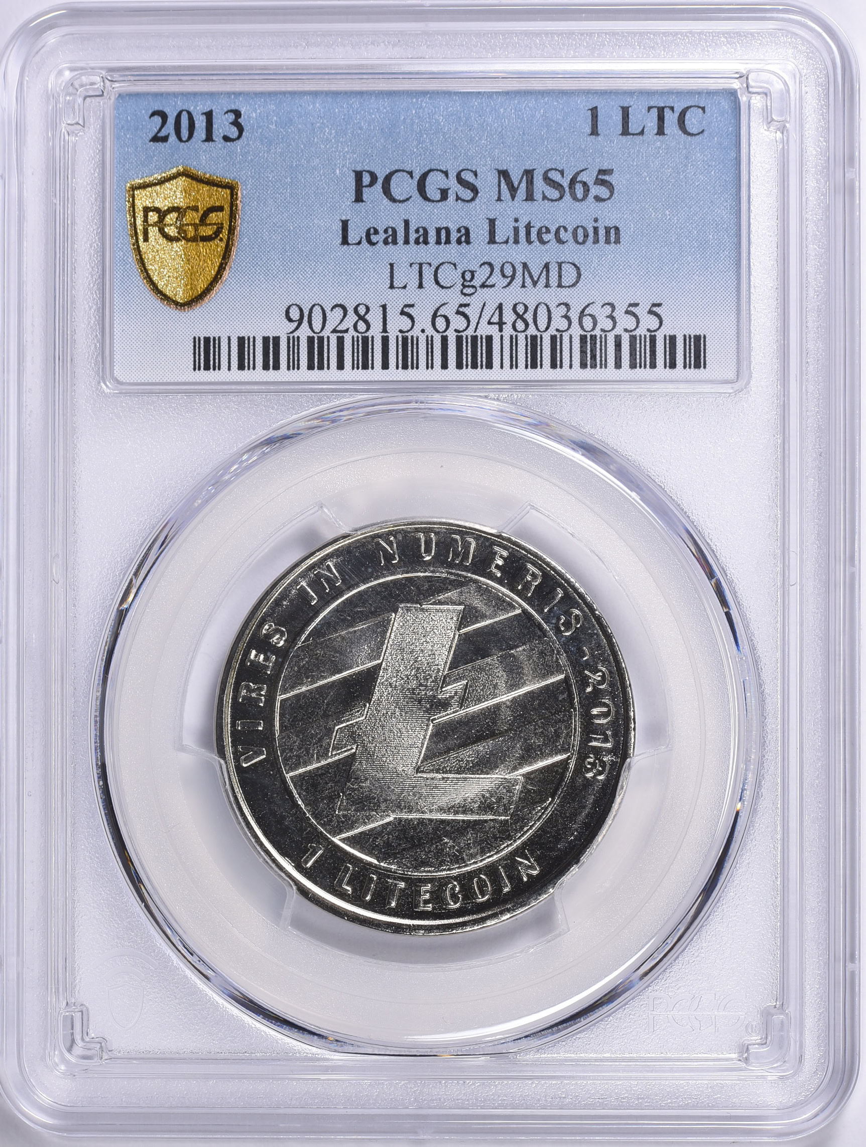 2013 Lealana Lealana Litecoin PCGS MS-65 (Item 1533091) | GreatCollections  Coin Auctions