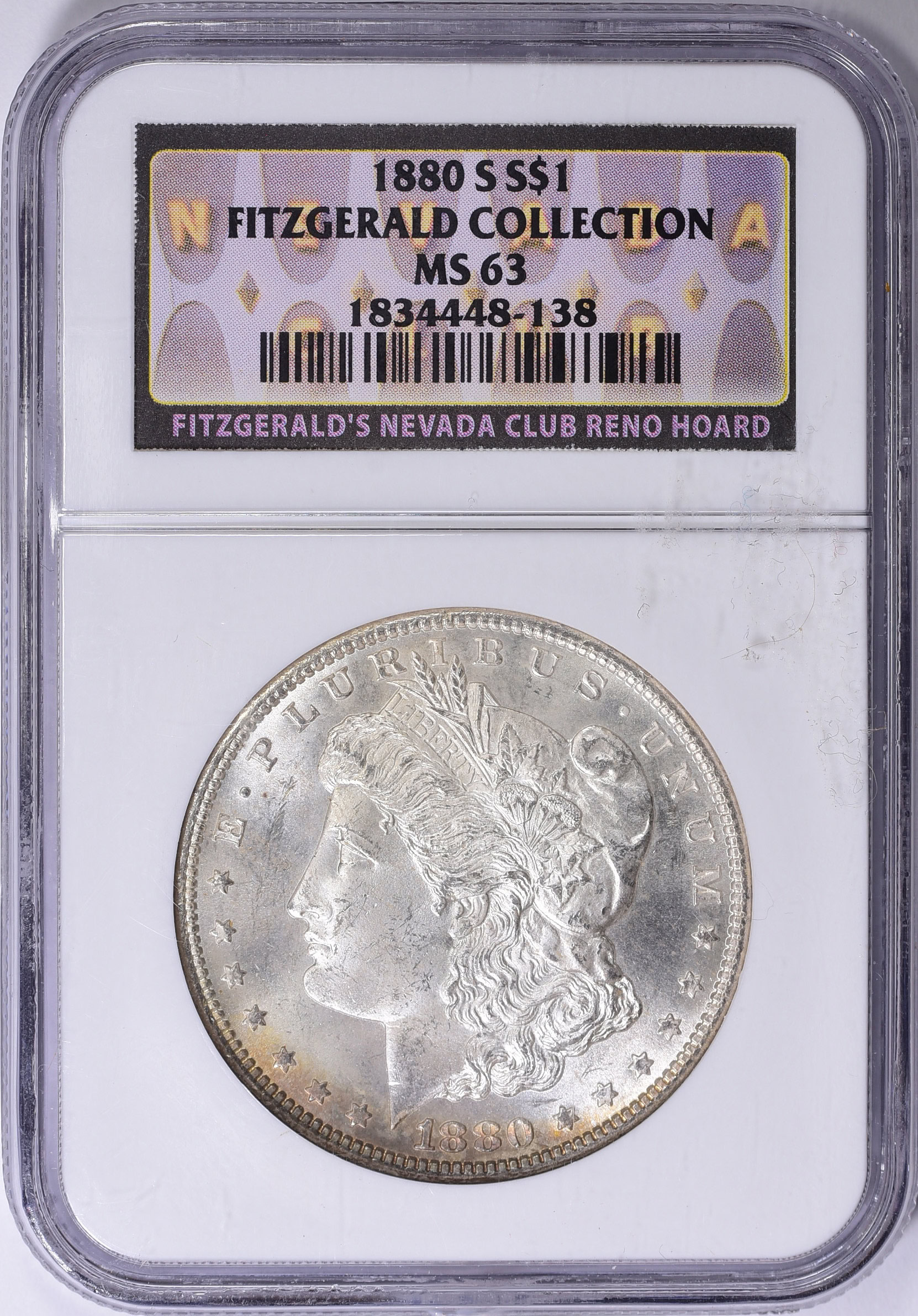 1880-S Morgan Silver Dollar NGC MS-63 (Fitzgerald Collection