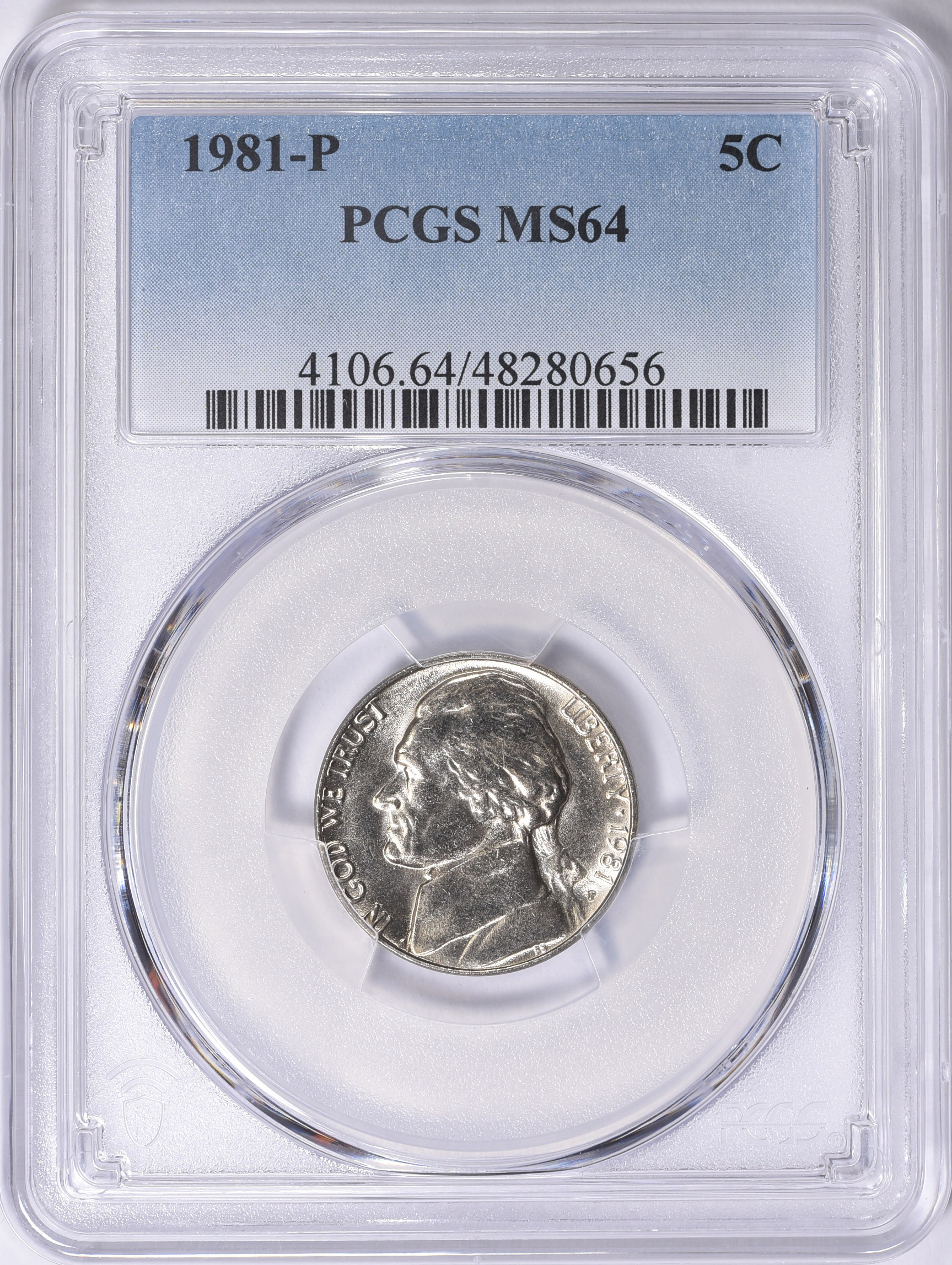 1981-P Jefferson Nickel PCGS MS-64 (Item 1541965) | GreatCollections
