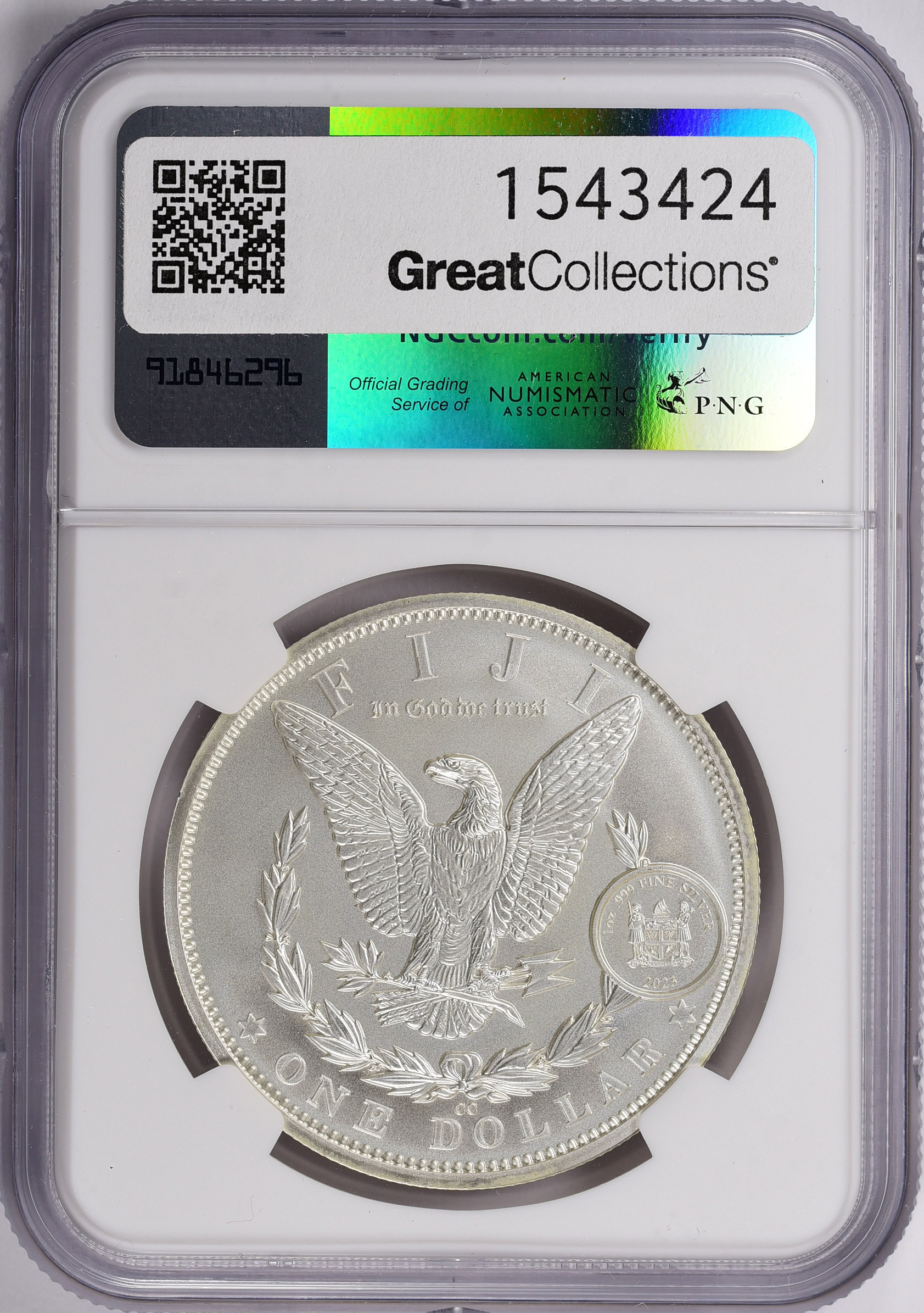 Fiji 2023 Silver Dollar 1892-CC Morgan Dollar Early Releases NGC