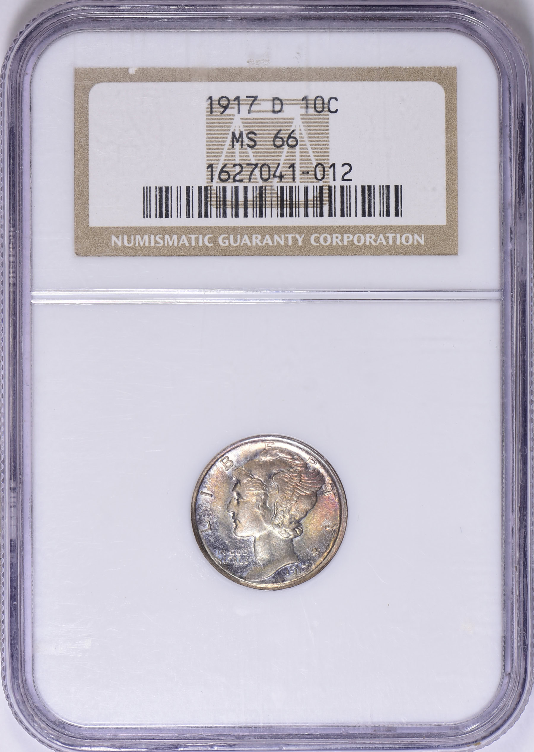 1917-D Mercury Dime NGC MS-66 (Item 1544920) | GreatCollections Coin ...