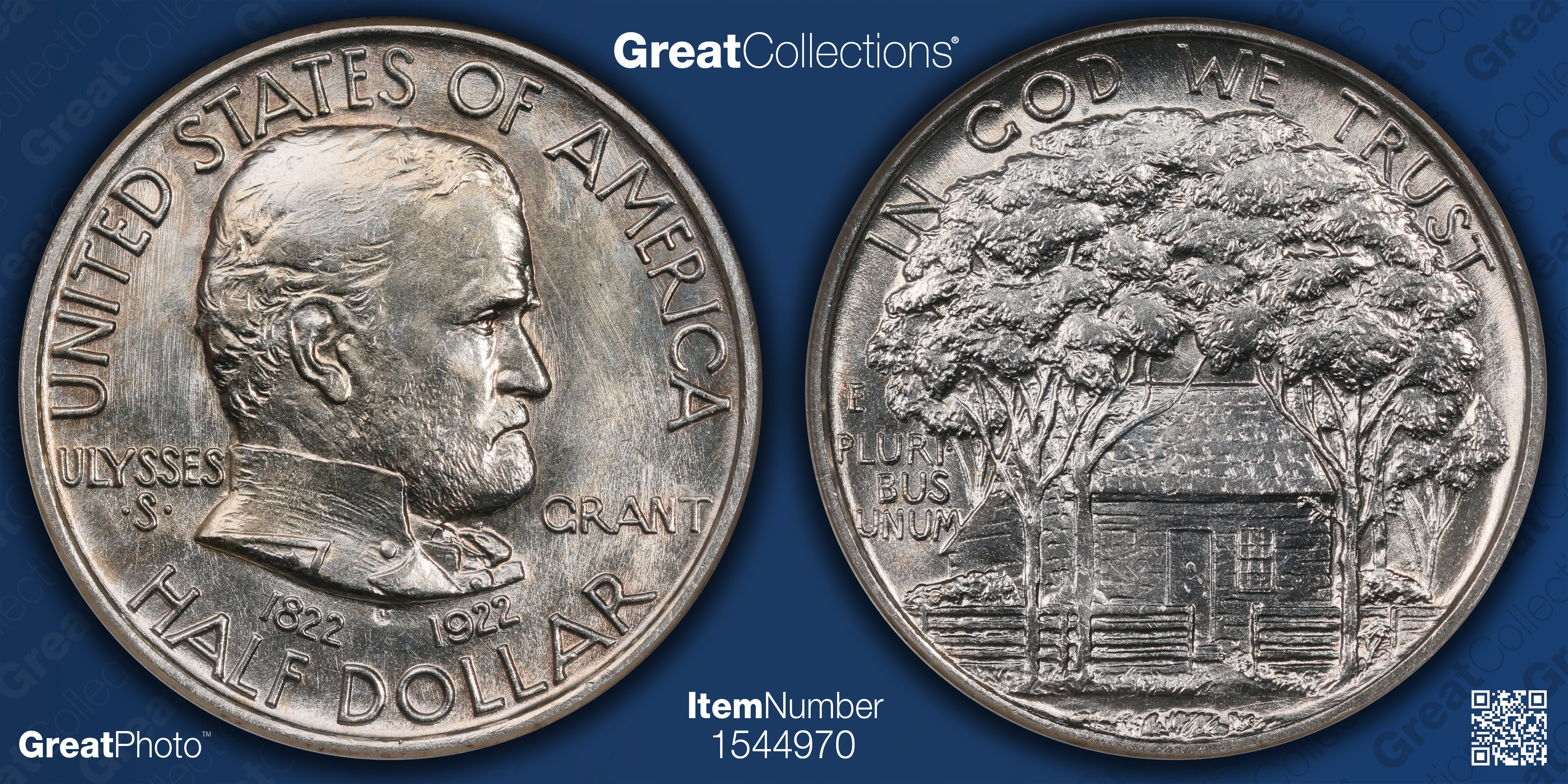 1922 Grant Memorial Half Dollar No Star NGC MS-64 (Item 1544970